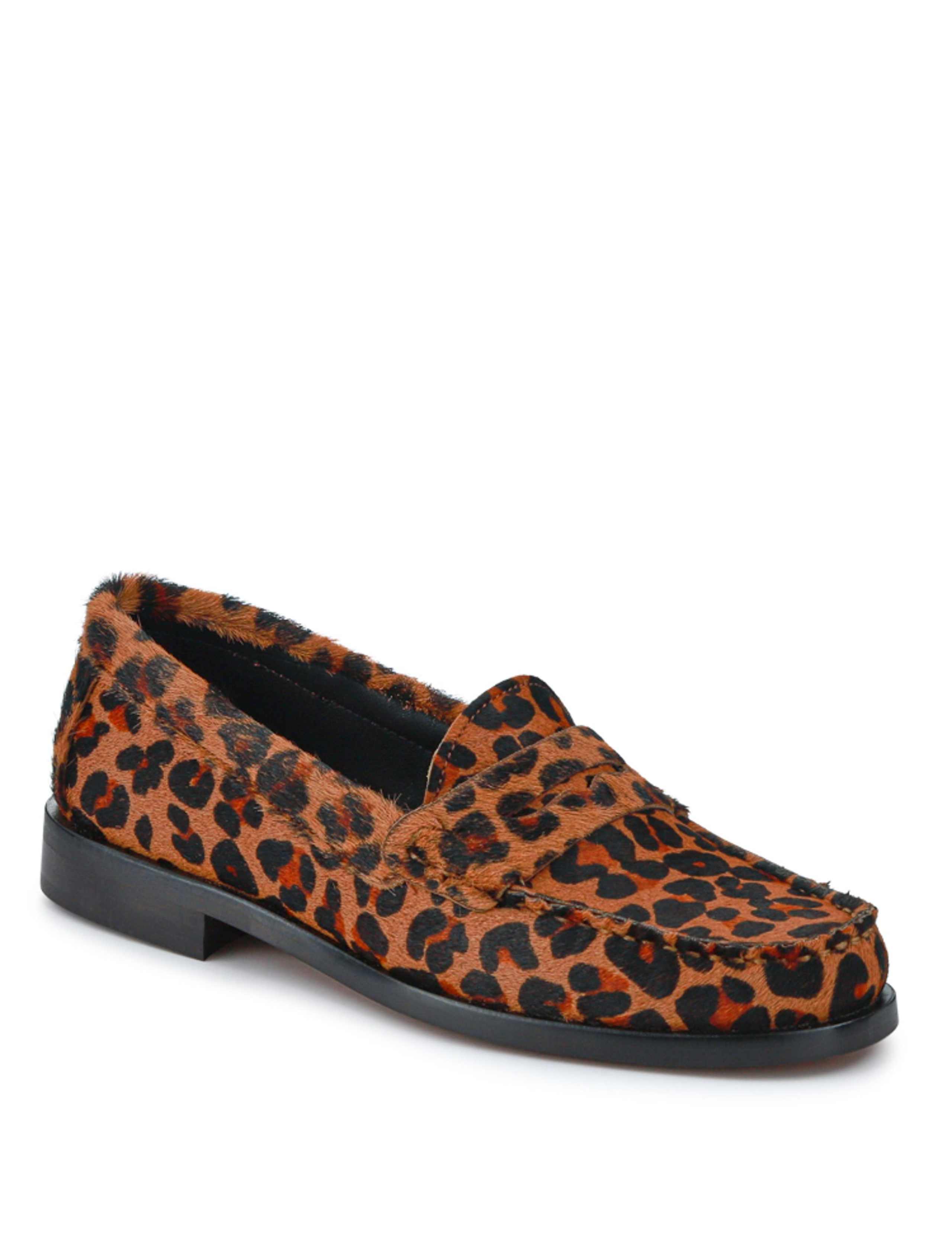 Suede Leopard Print Loafers 2 of 6