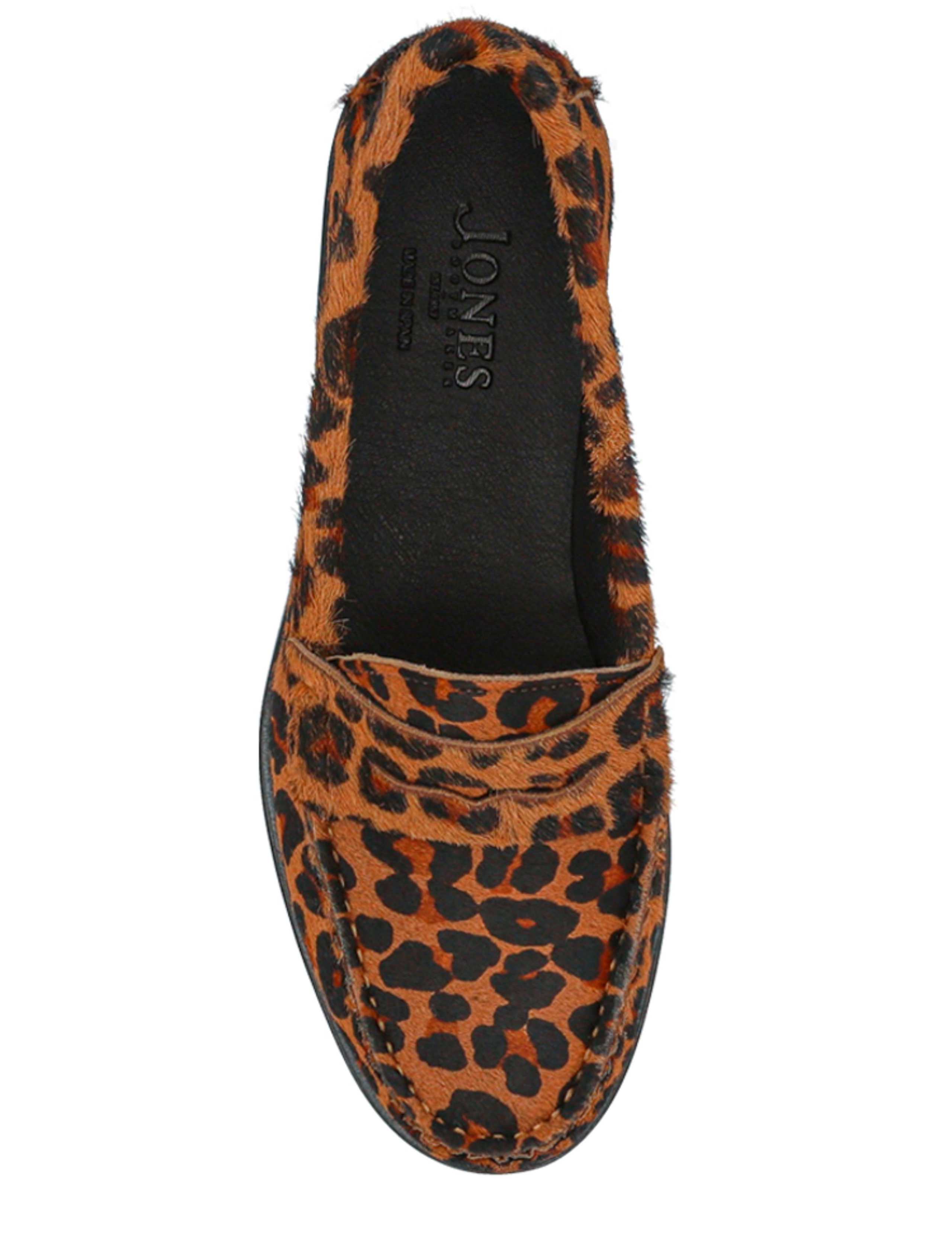 Leather Leopard Print Flat Moccasins 3 of 6