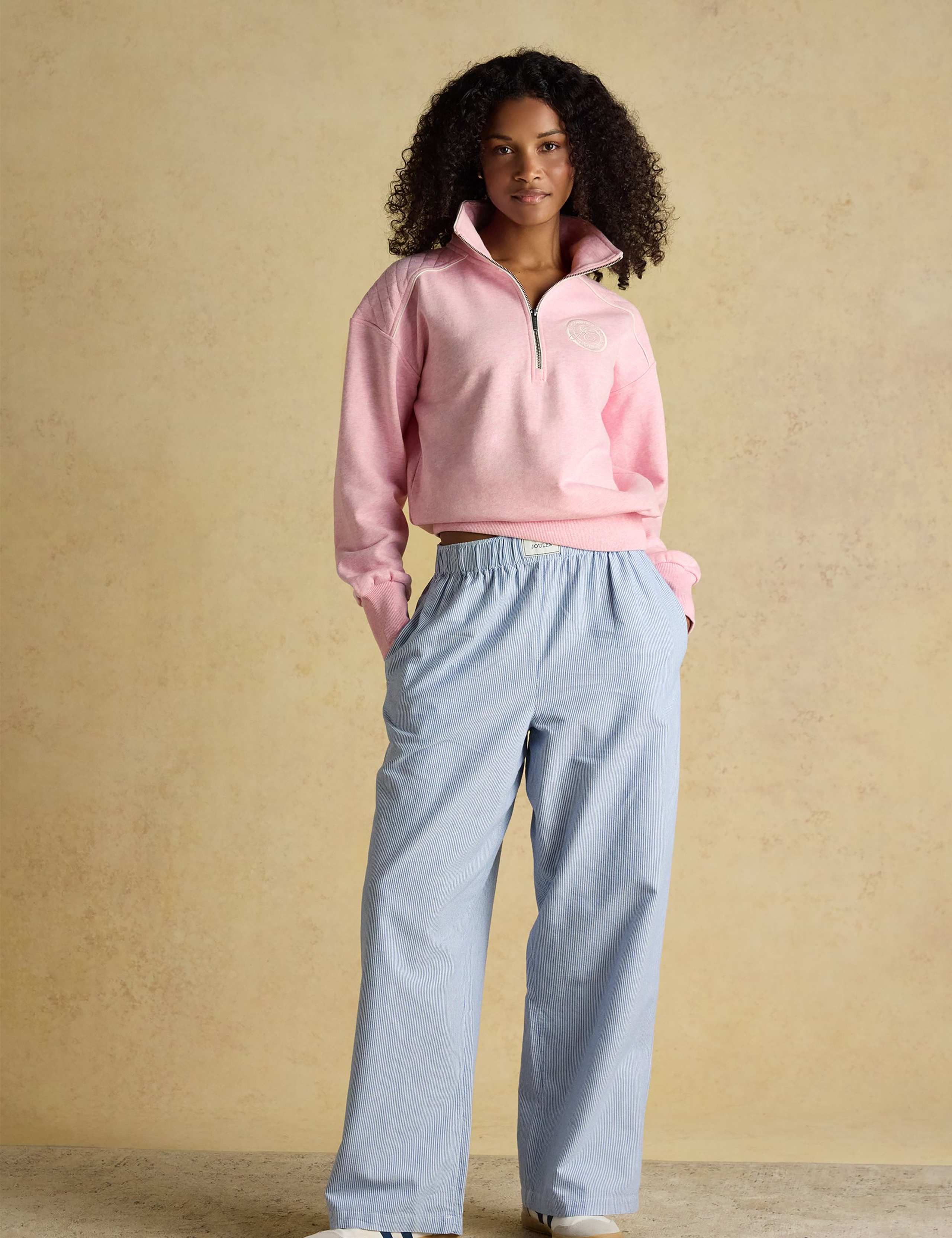 Pure Cotton Funnel Neck Half Zip Sweatshirt 2 of 7