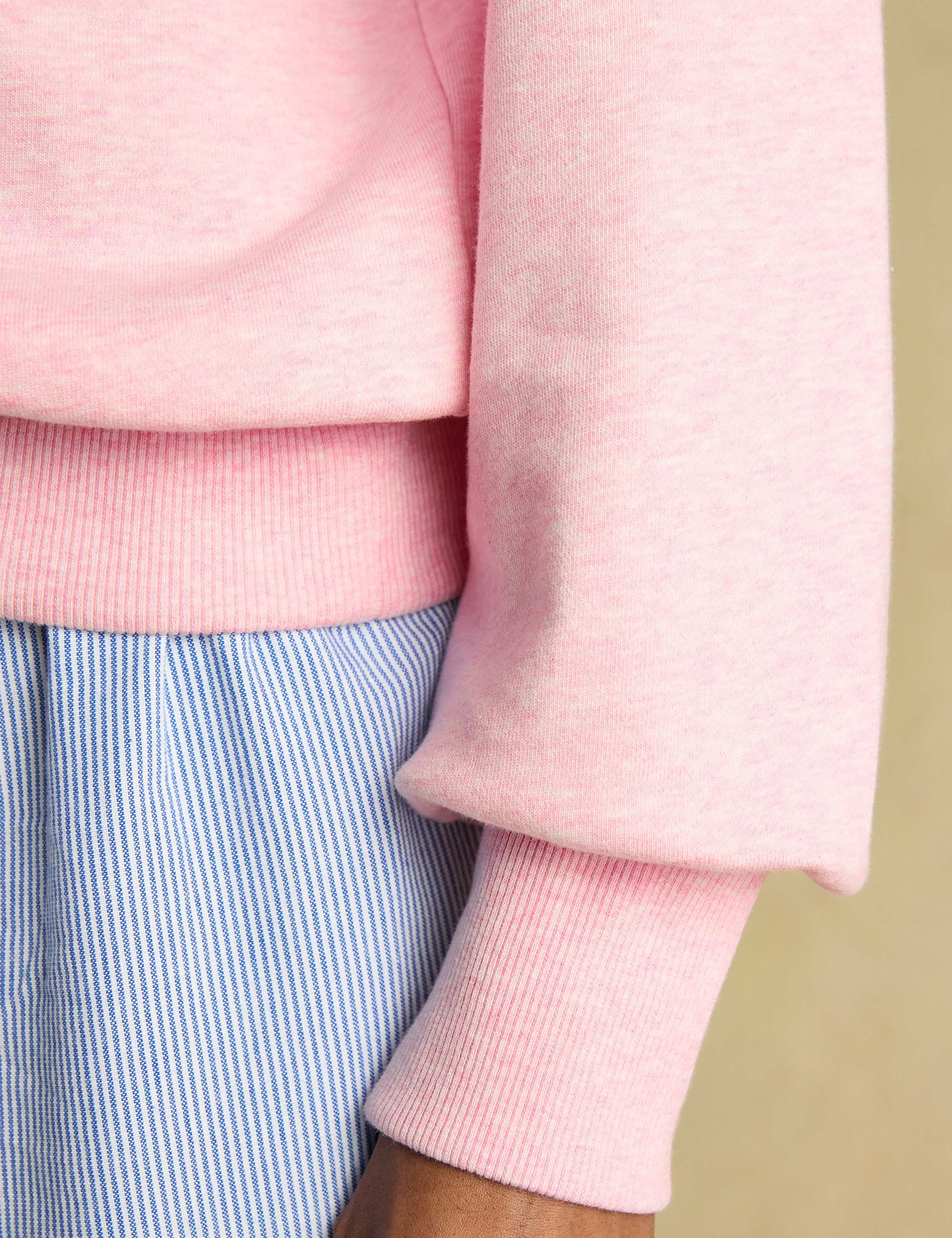 Pure Cotton Funnel Neck Half Zip Sweatshirt 4 of 7