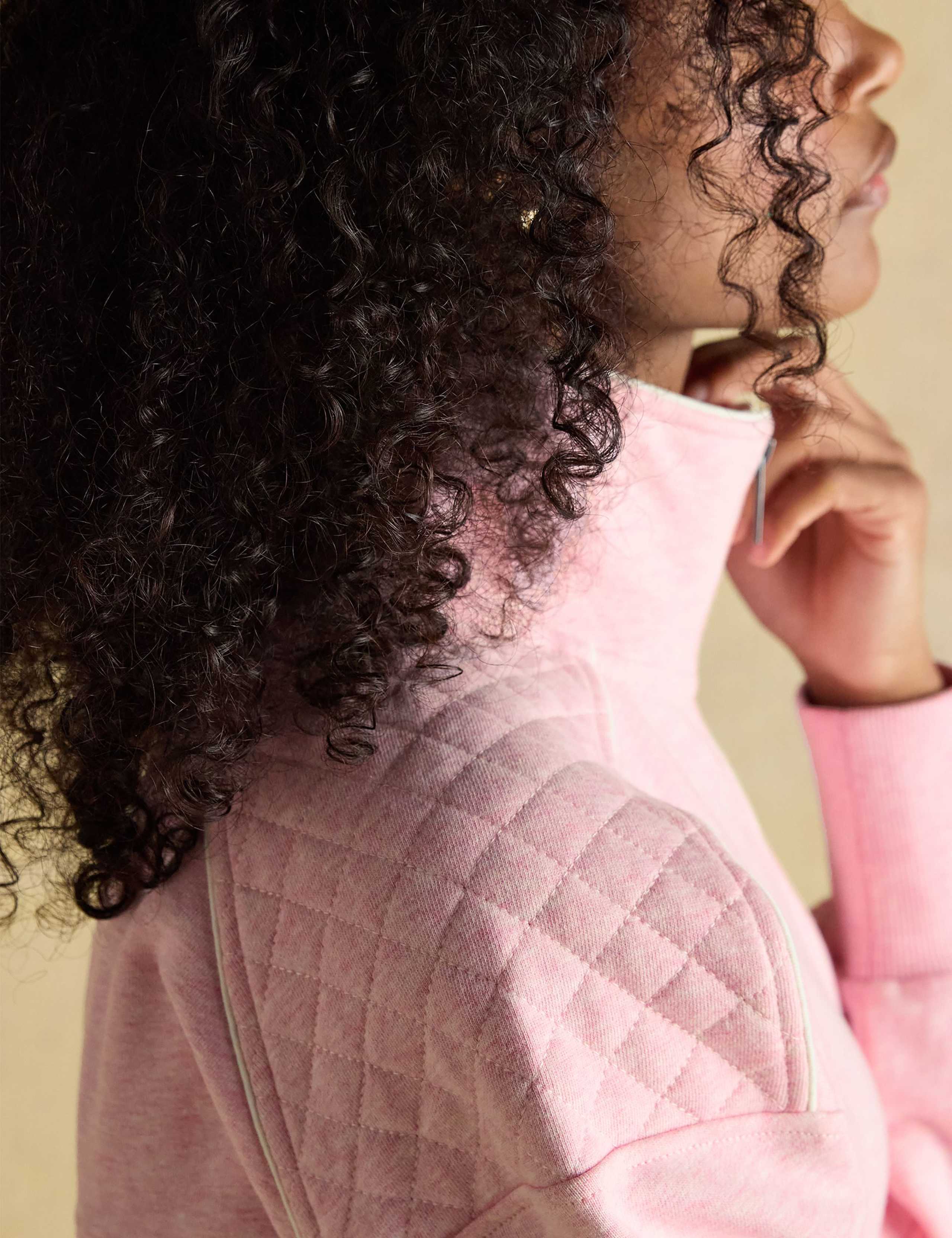 Pure Cotton Funnel Neck Half Zip Sweatshirt 7 of 7