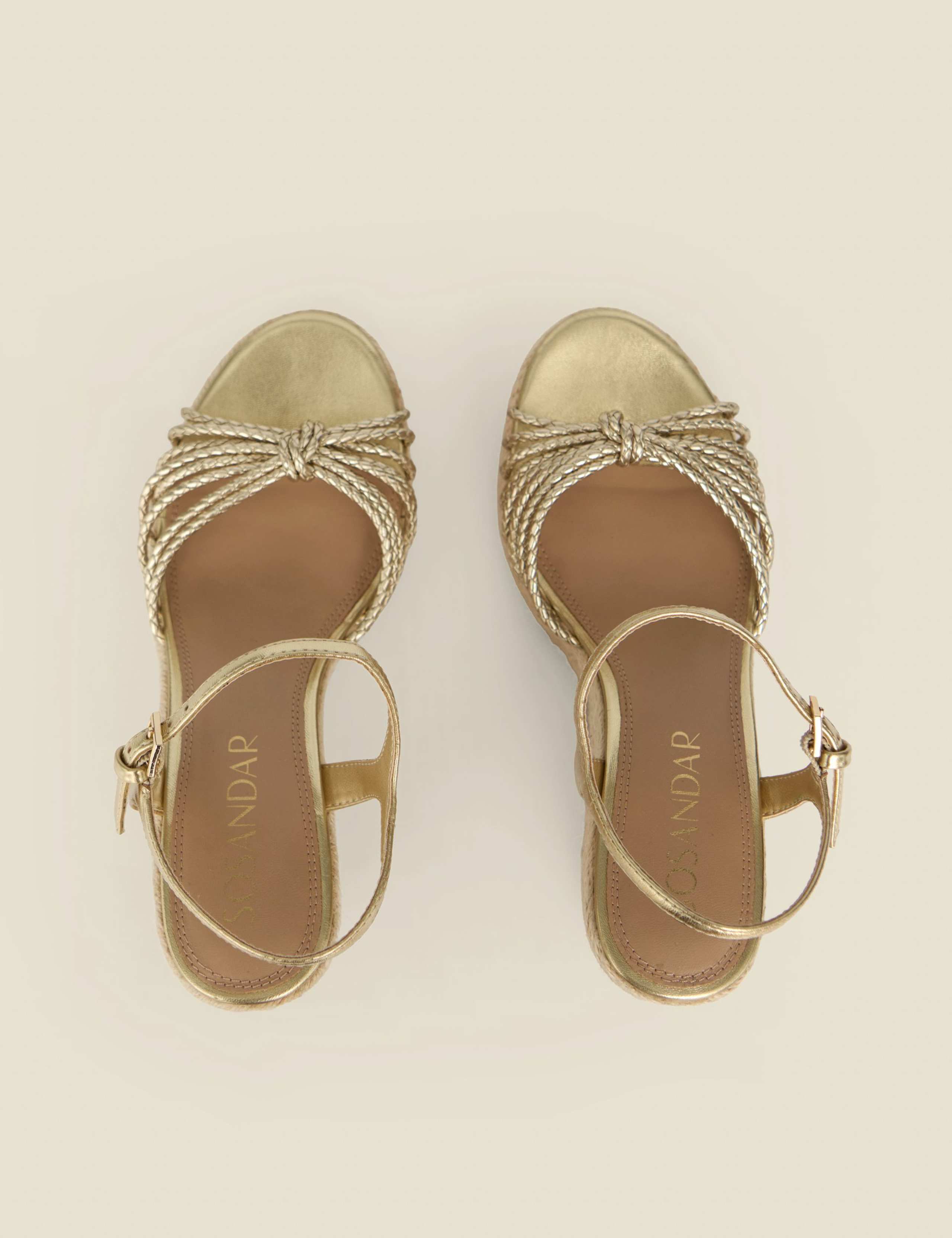Metallic Plaited Strap Wedge Espadrilles 2 of 4