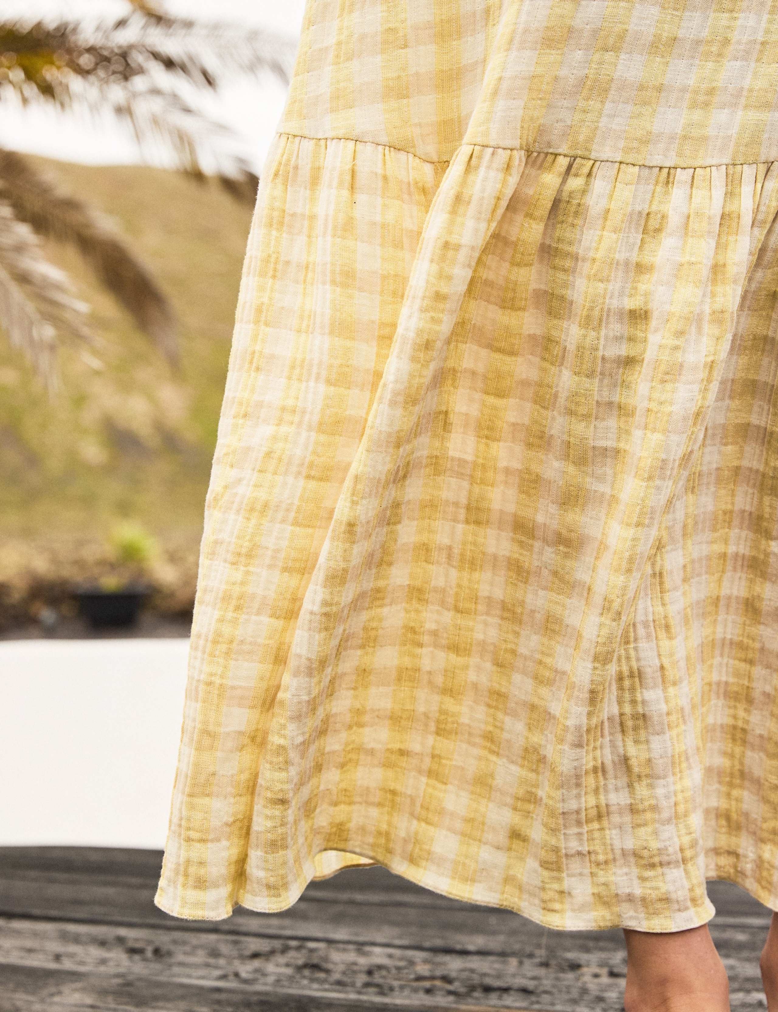 Cheesecloth Check Midaxi Tiered Dress 3 of 4
