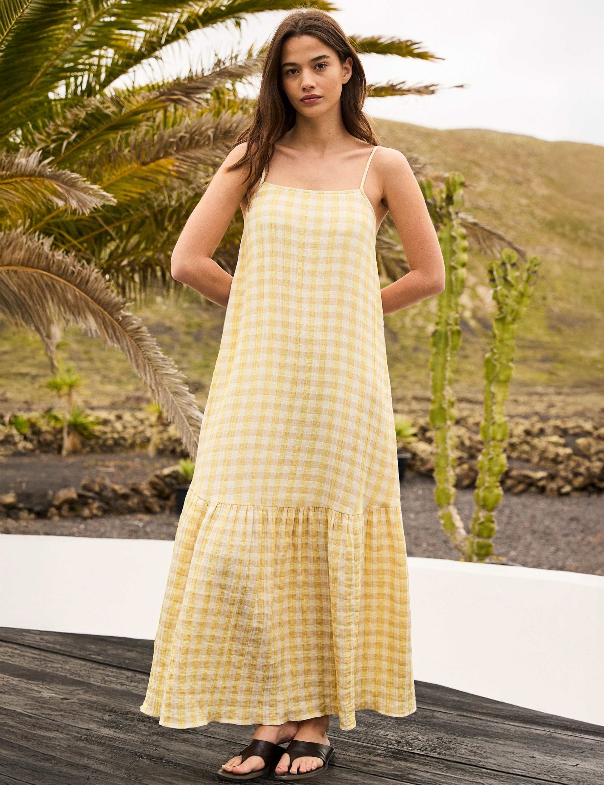 Cheesecloth Check Midaxi Tiered Dress 4 of 4