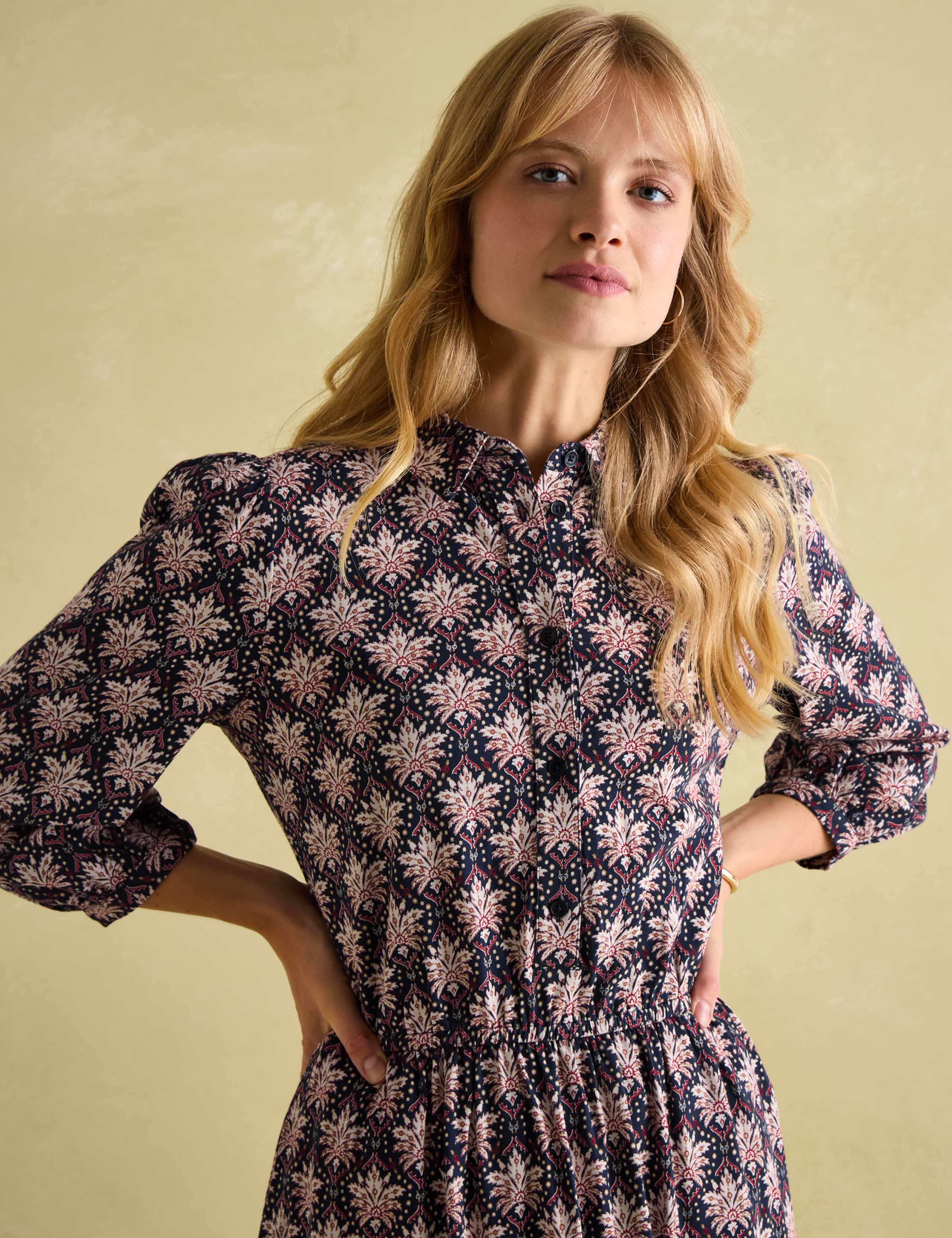 Jersey Printed Midi Waisted Dress 5 of 6
