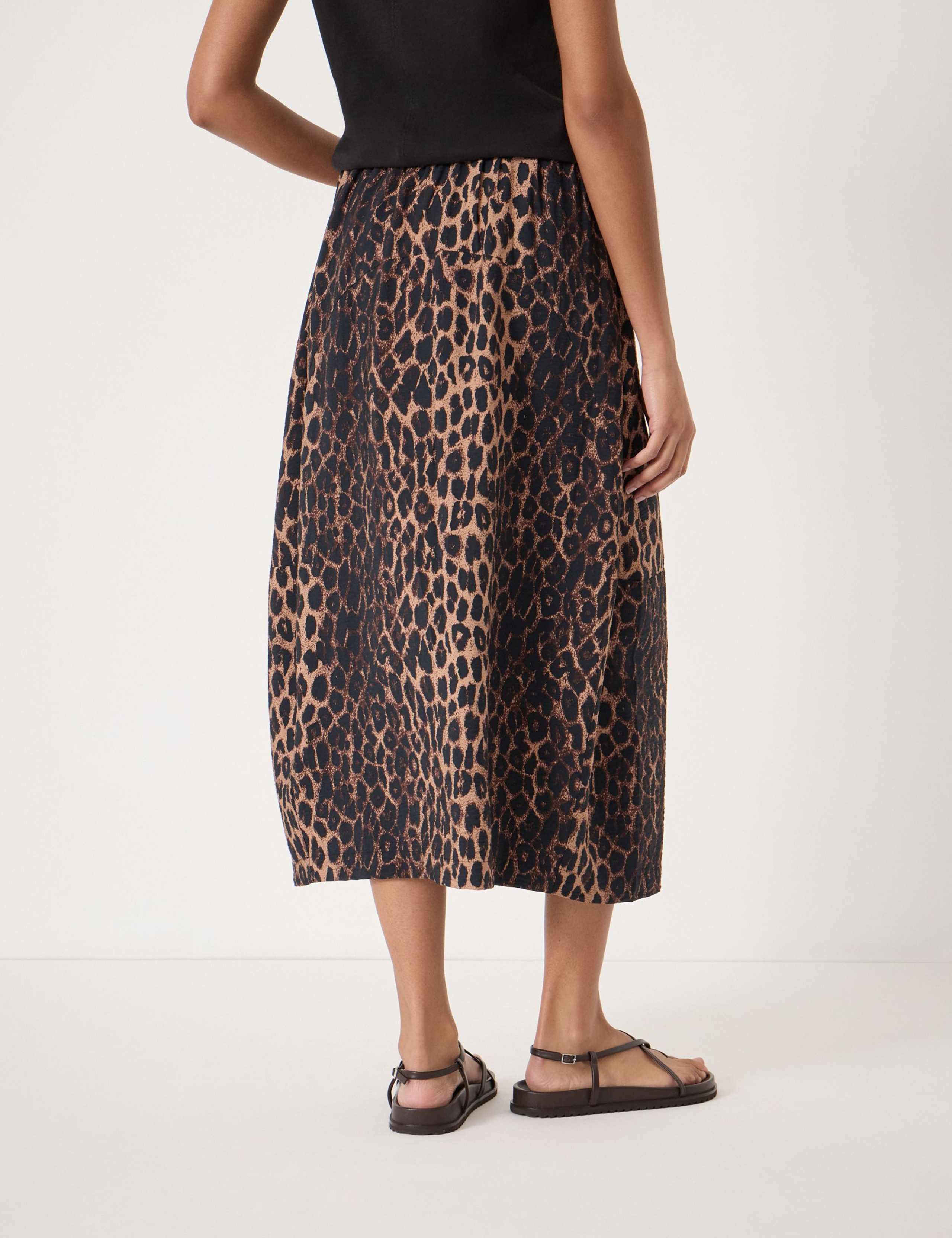 Animal Print Midi A-Line Skirt 5 of 5