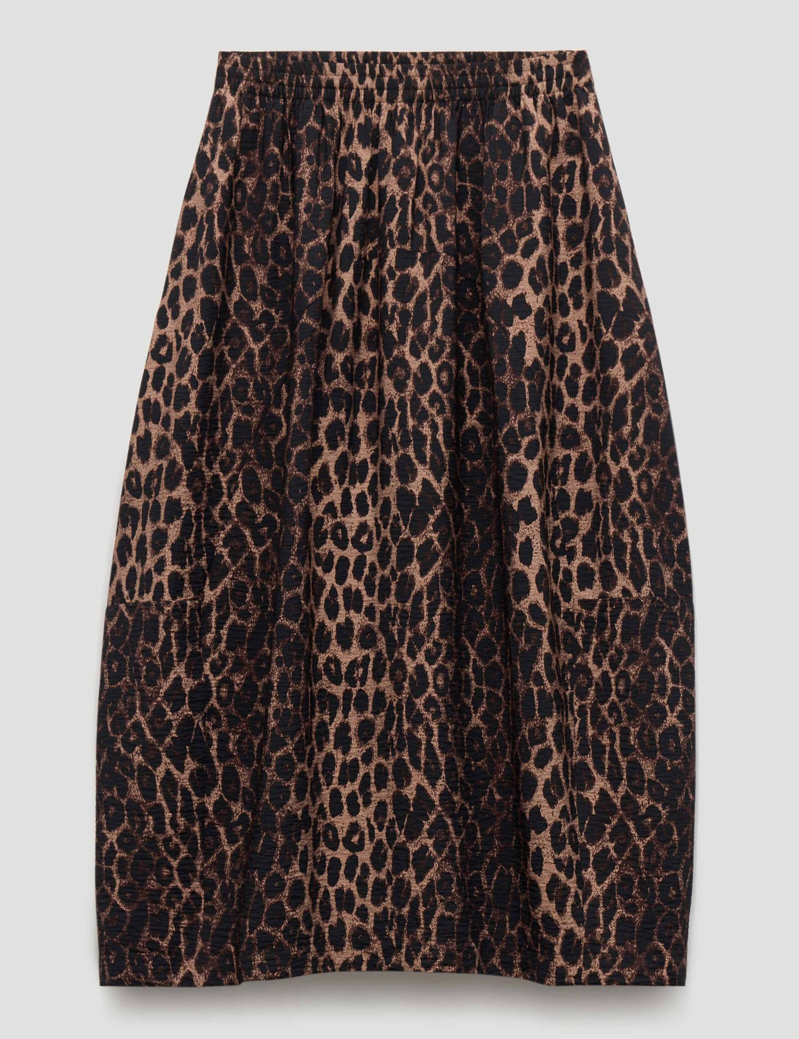 Animal Print Midi A-Line Skirt 2 of 5