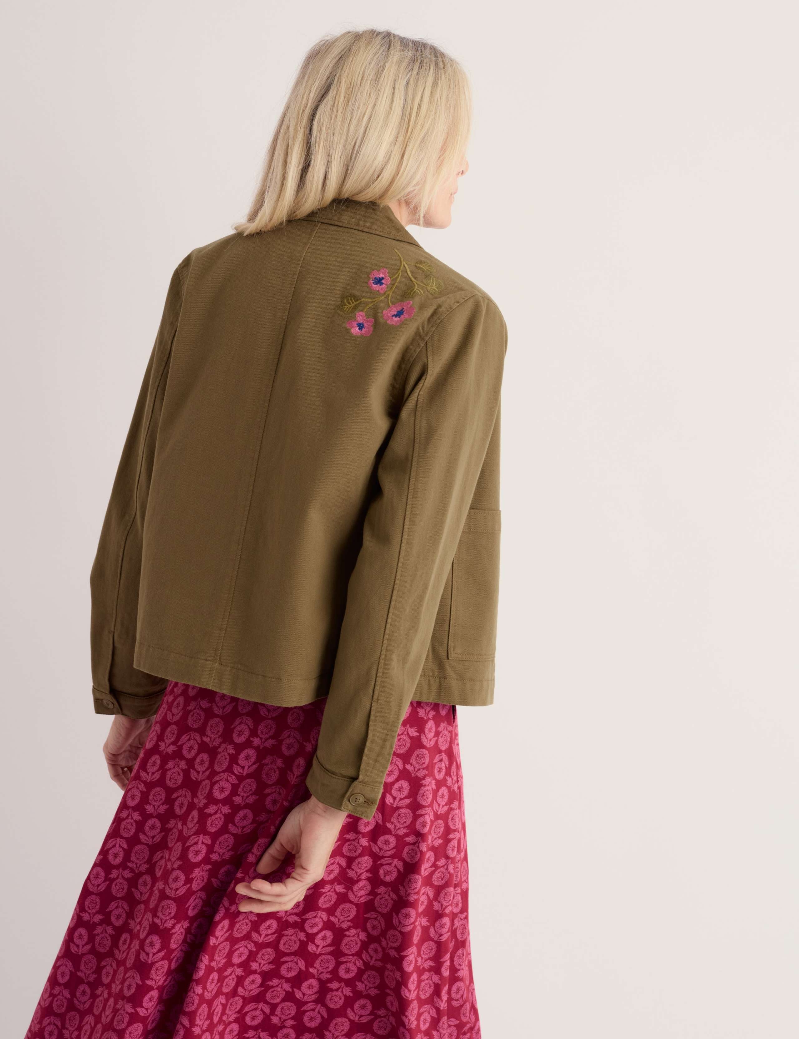 Pure Cotton Embroidered Utility Jacket 6 of 6