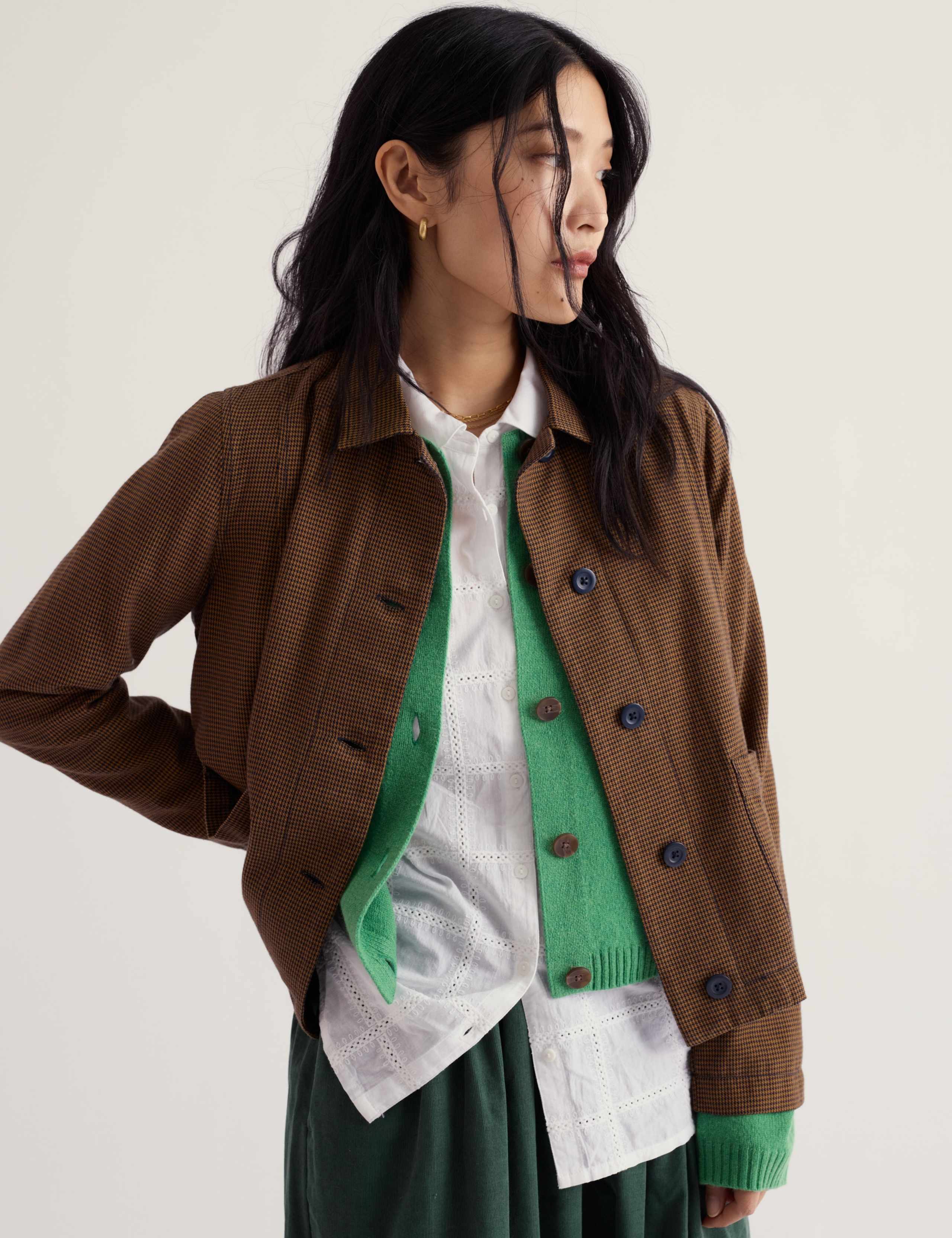 Pure Cotton Checked Utility Jacket 3 of 5
