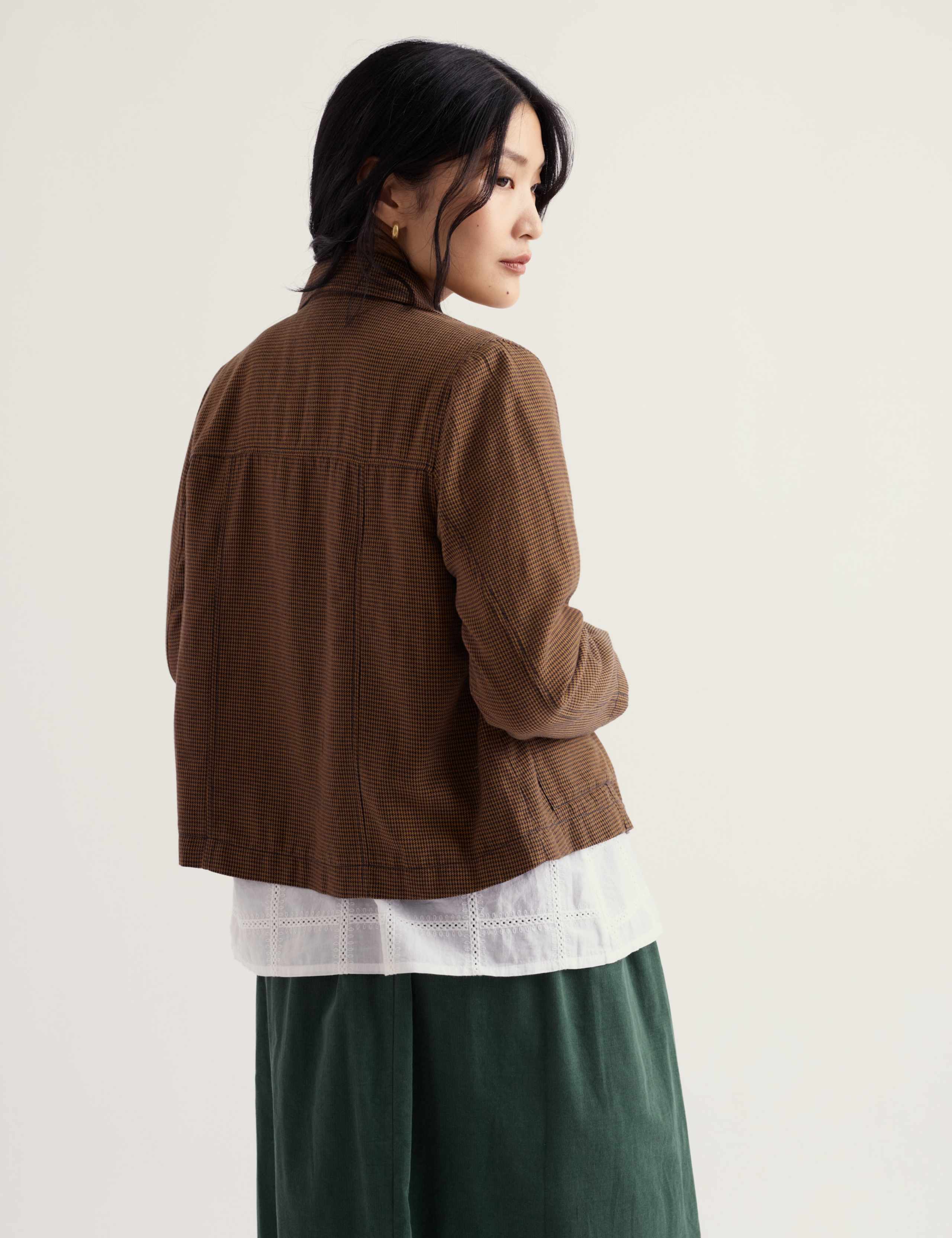 Pure Cotton Checked Utility Jacket 4 of 5