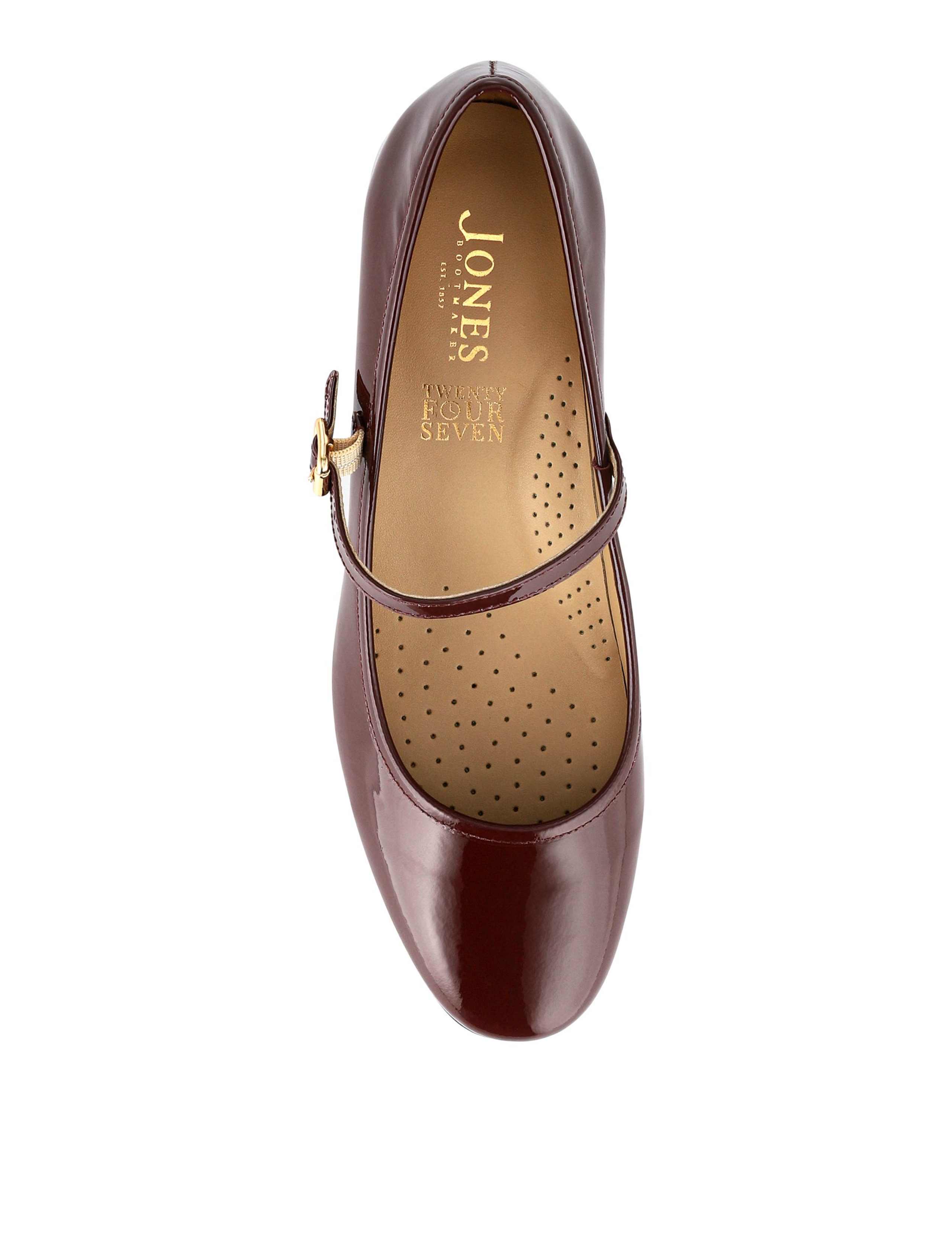 Leather Patent Block Heel Mary Jane Shoes 4 of 7