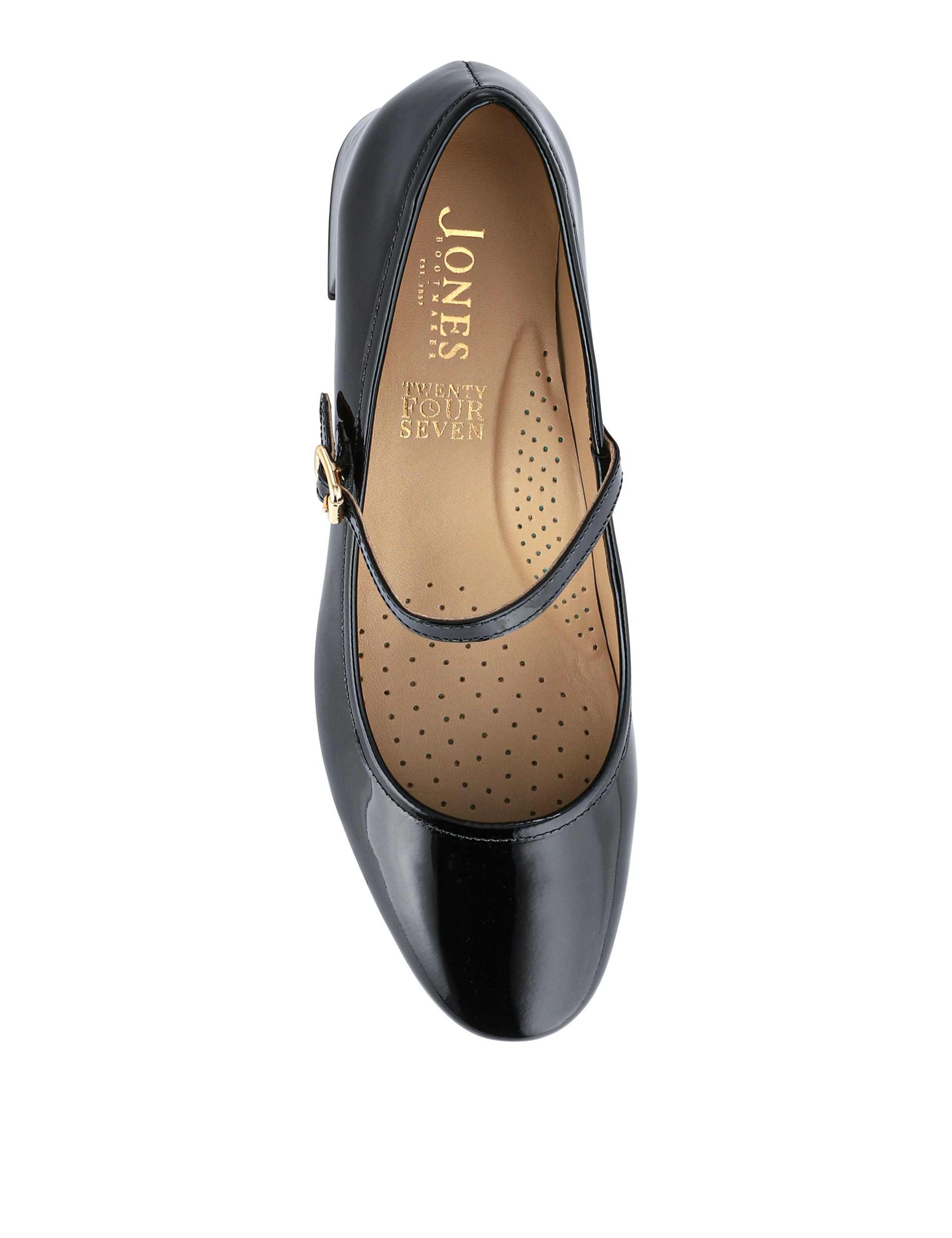 Leather Patent Block Heel Mary Jane Shoes 3 of 6