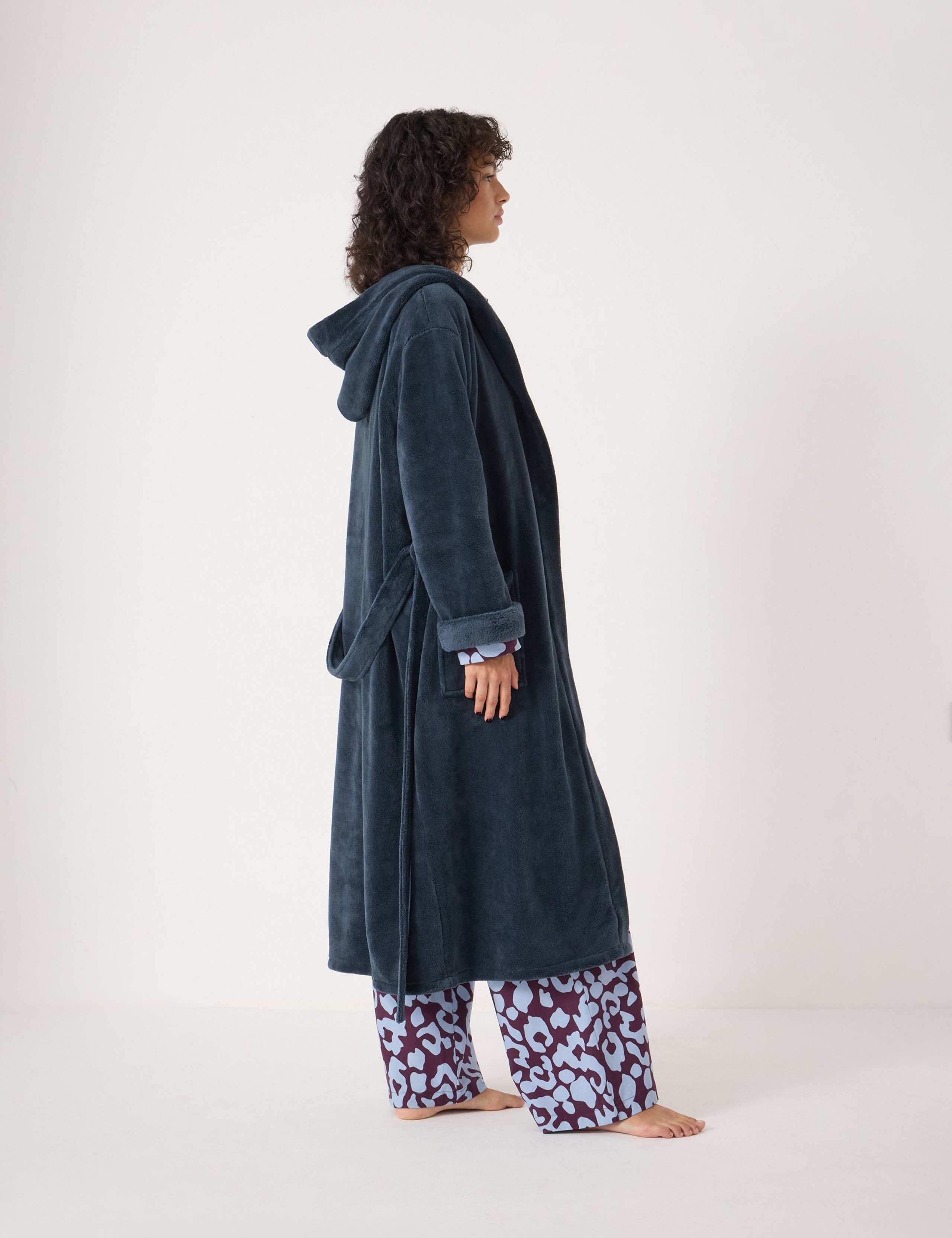 Fluffy Hooded Dressing Gown 3 of 5