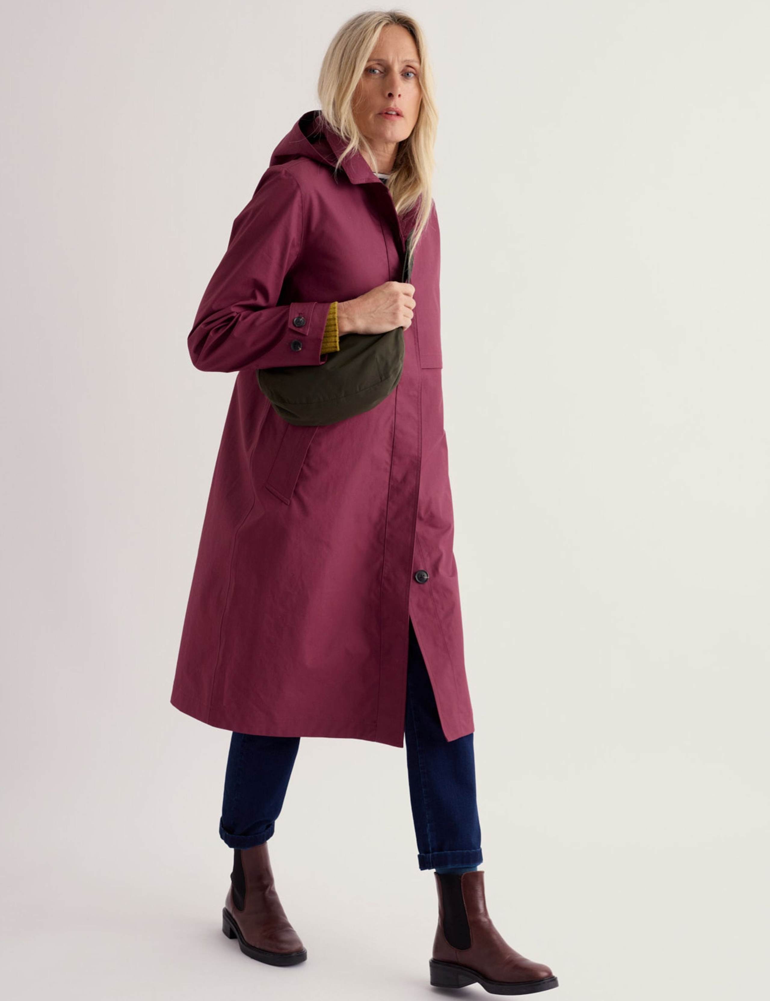 Pure Cotton Waterproof Relaxed Trench Coat 1 of 5