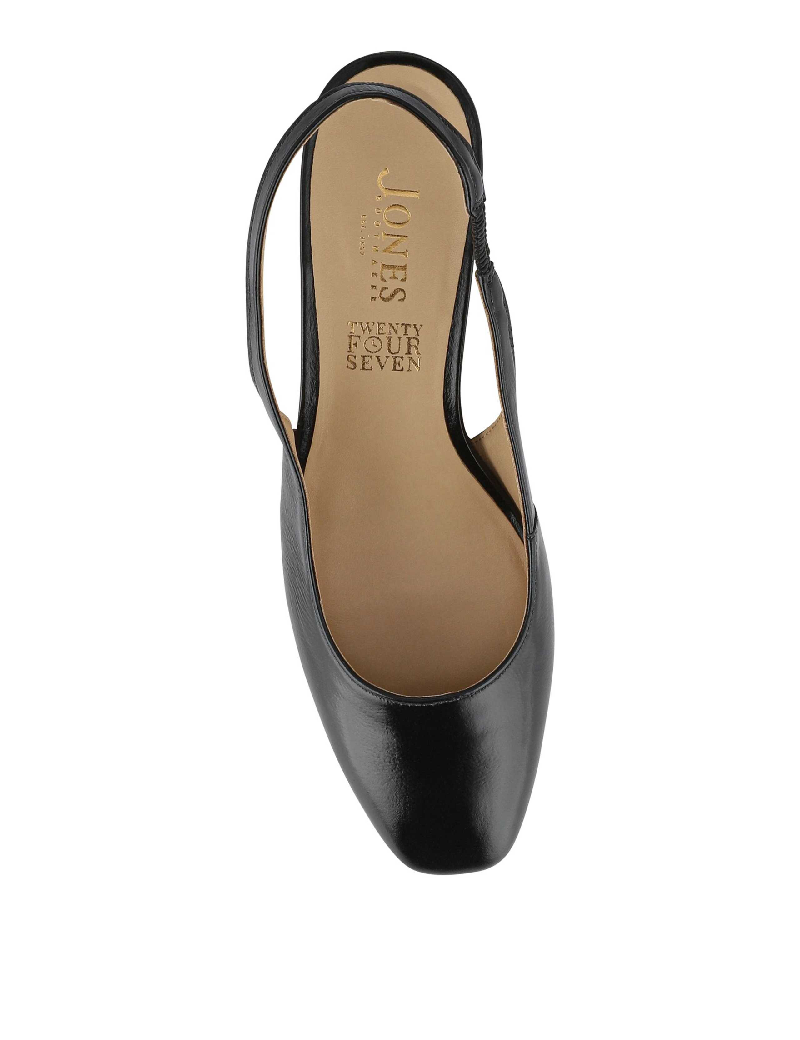 Leather Kitten Heel Court Shoes 3 of 6