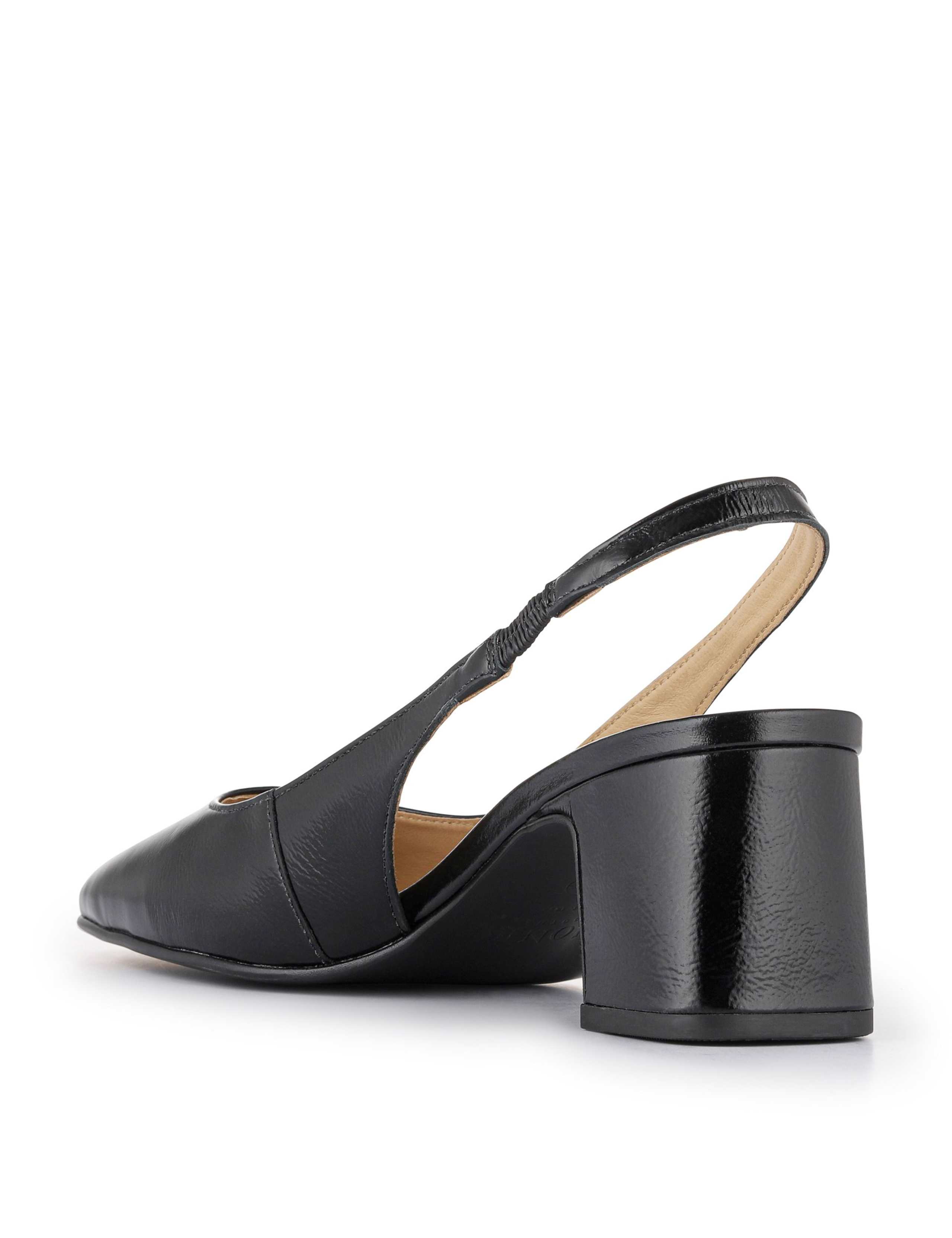 Leather Kitten Heel Court Shoes 5 of 6