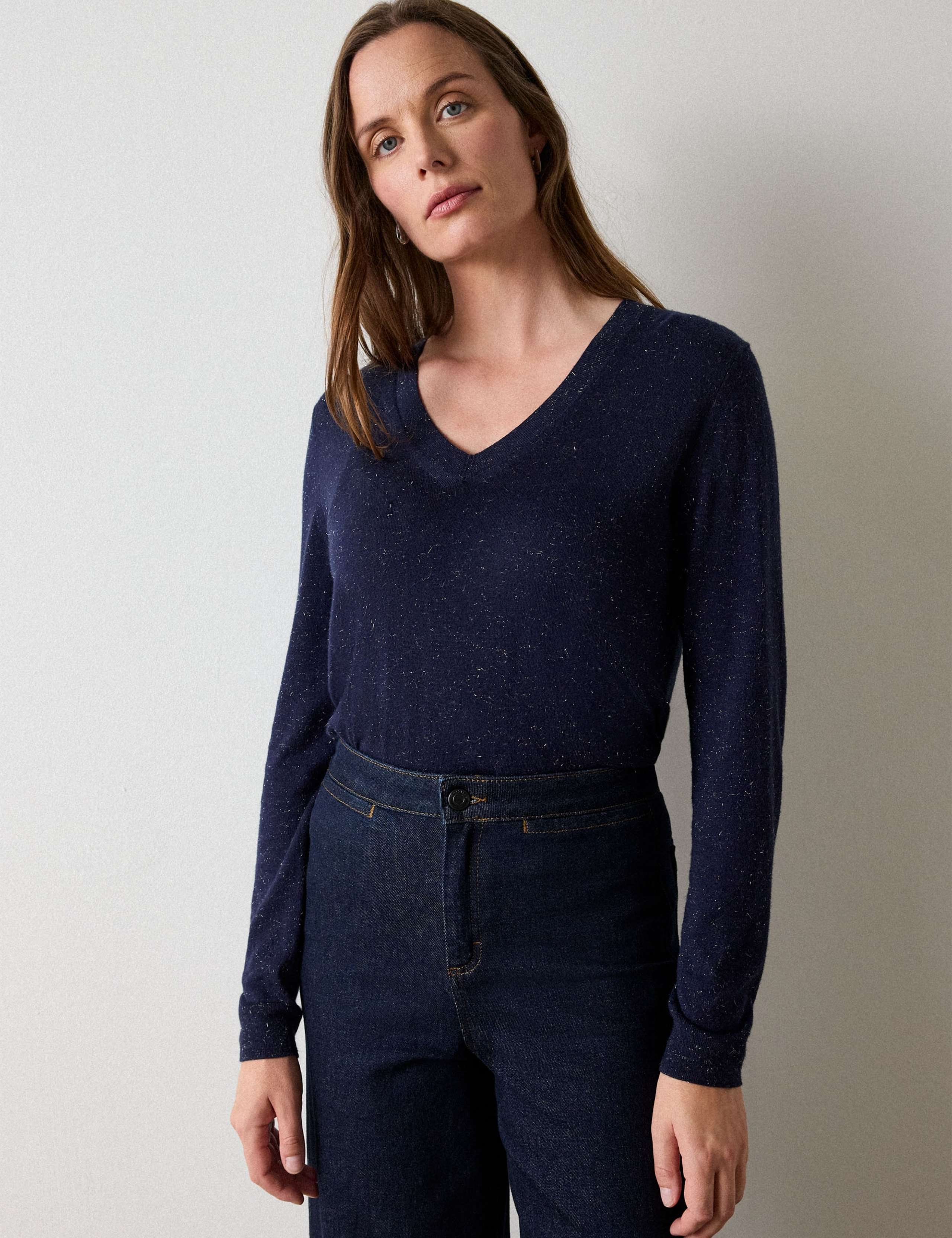 Sparkly V Neck Jumper 3 of 5
