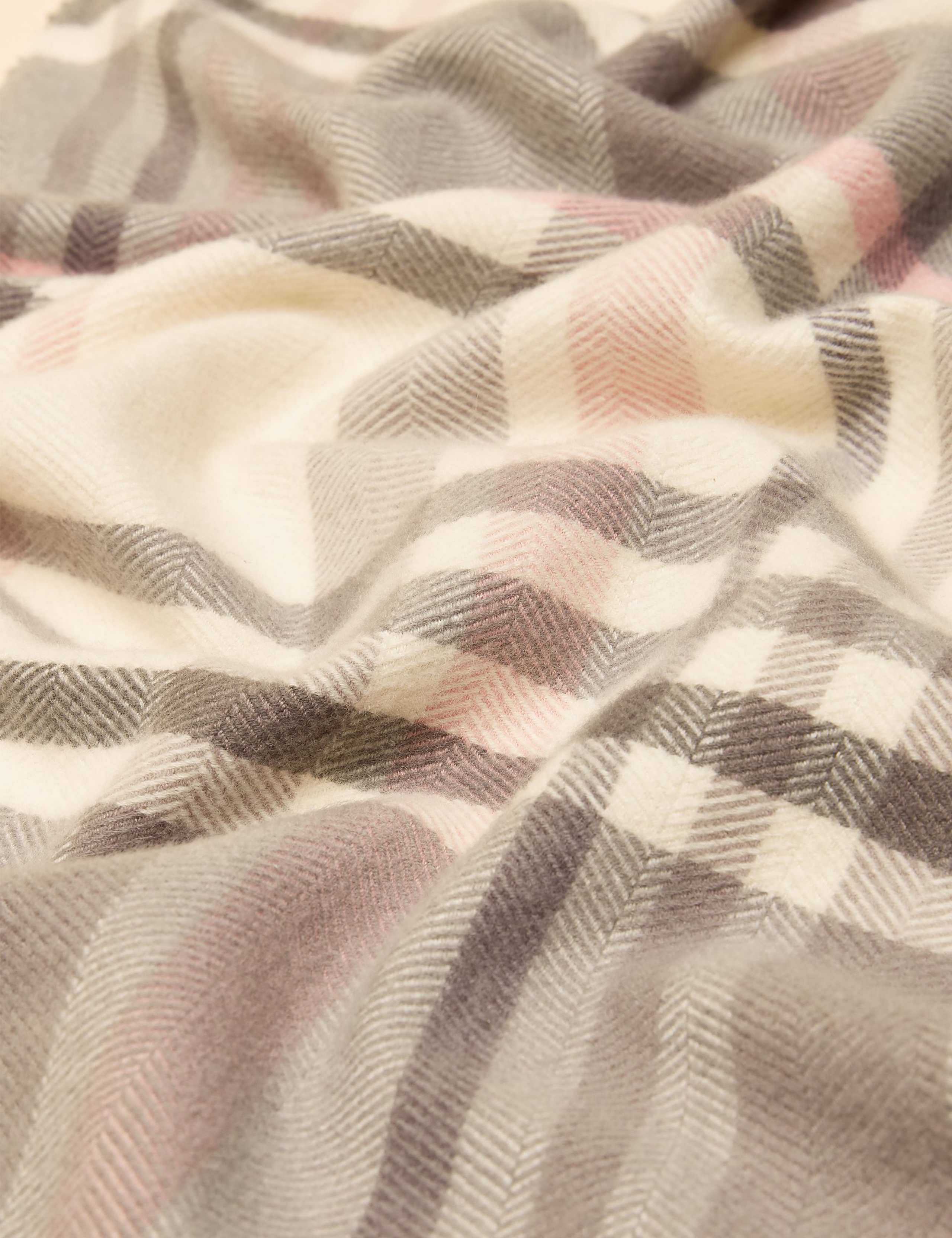 Checked Tassel Scarf 6 of 6