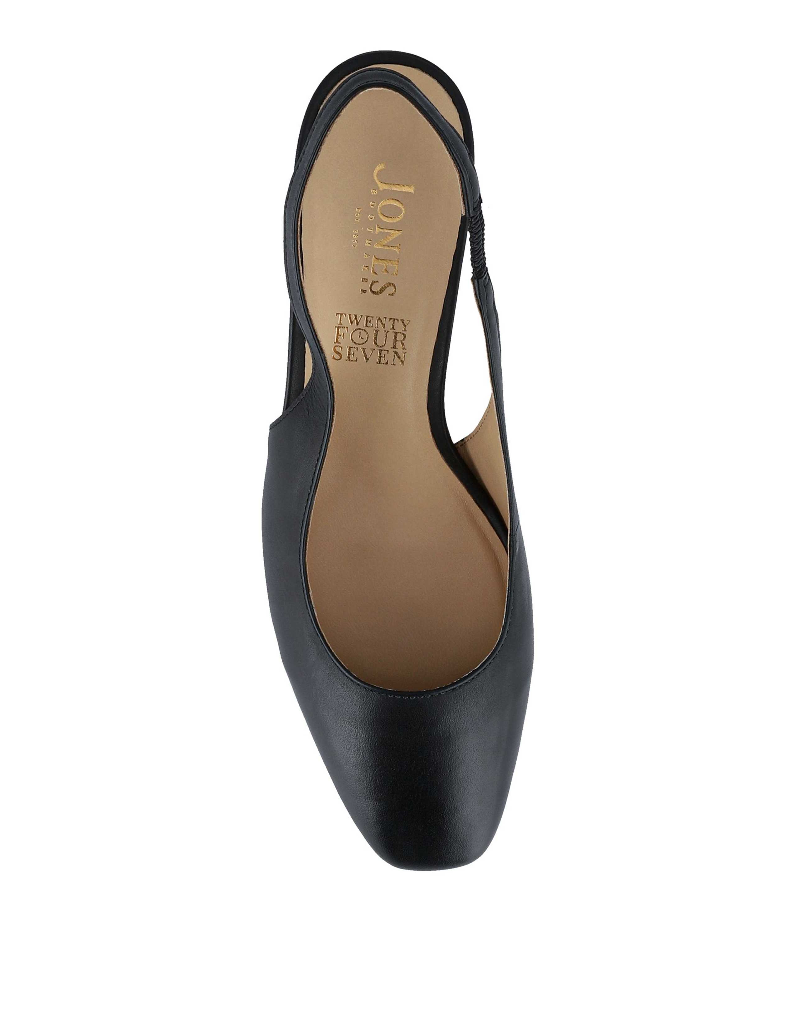 Leather Block Heel Slingback Shoes 2 of 4