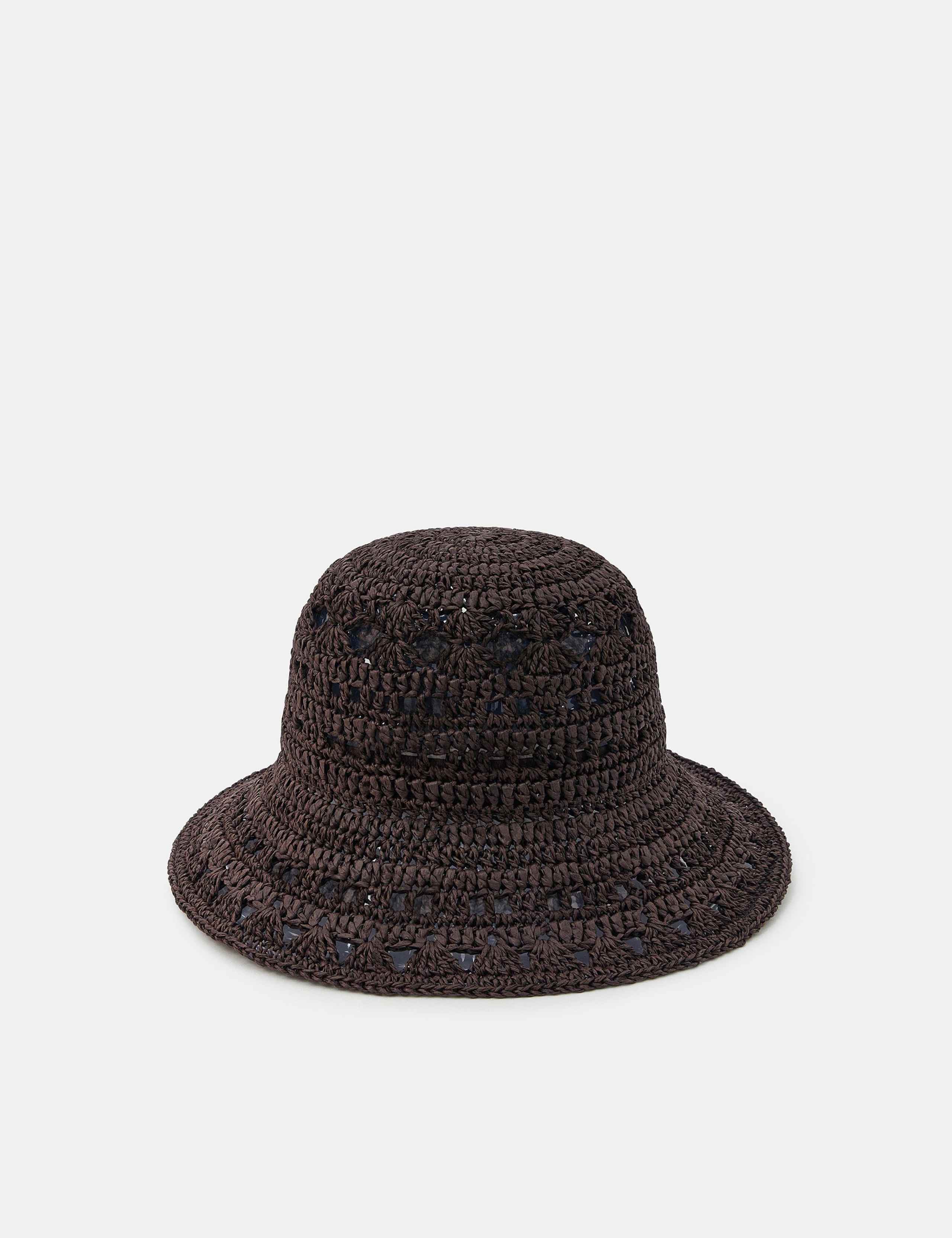 Straw Crochet Bucket Hat 2 of 3