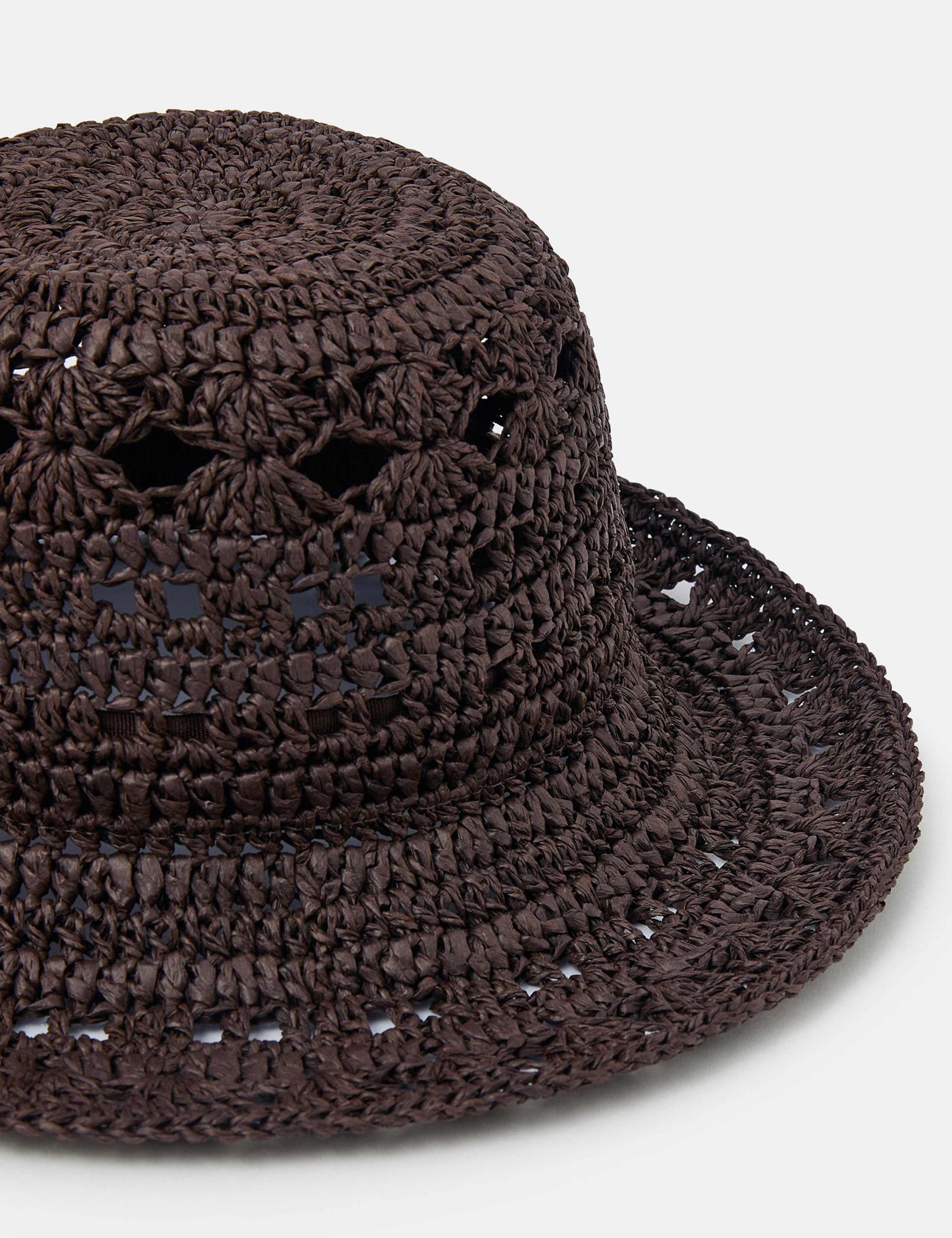 Woven Raffia Bucket Hat 3 of 3