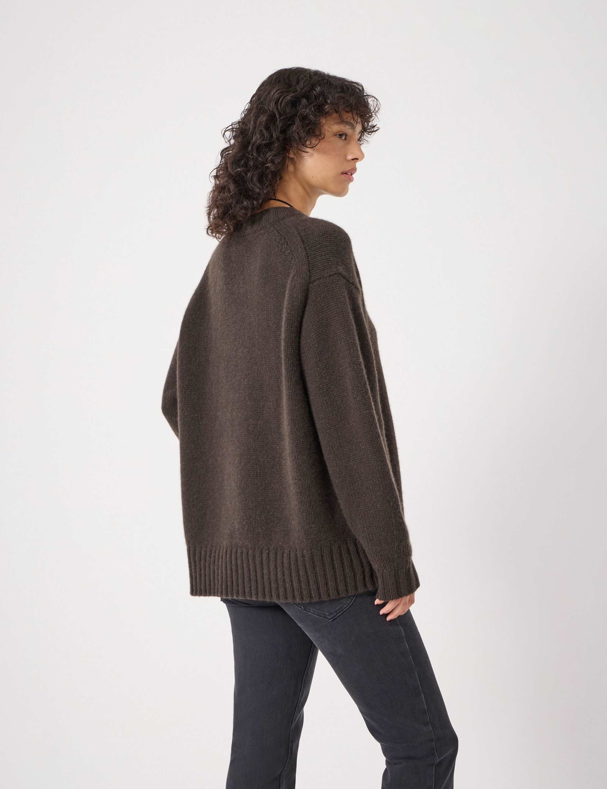 Pure Cashmere Textured Crew Neck Jumper 5 of 6