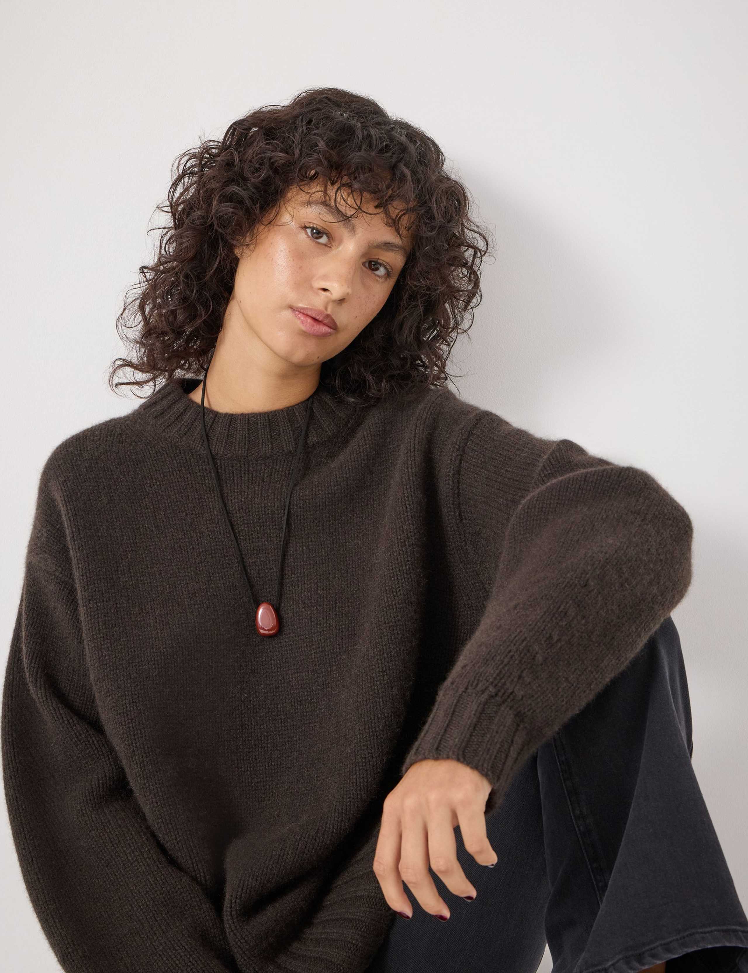 Cora Longline Chunky Cashmere Jumper 6 of 6
