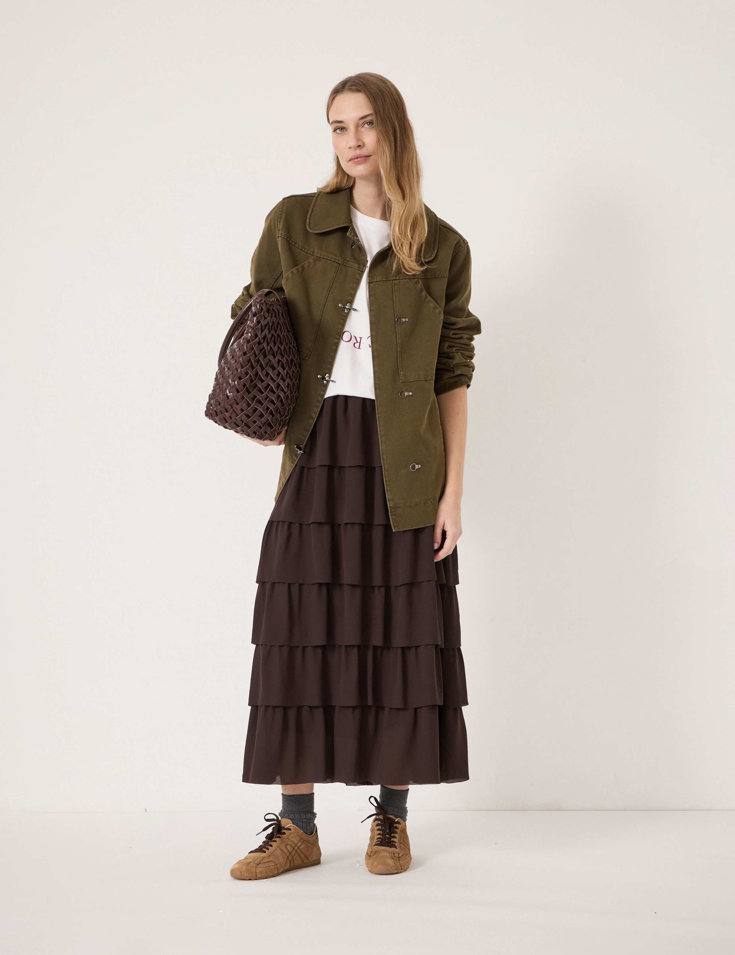 Chiffon Midi Tiered Skirt 3 of 5