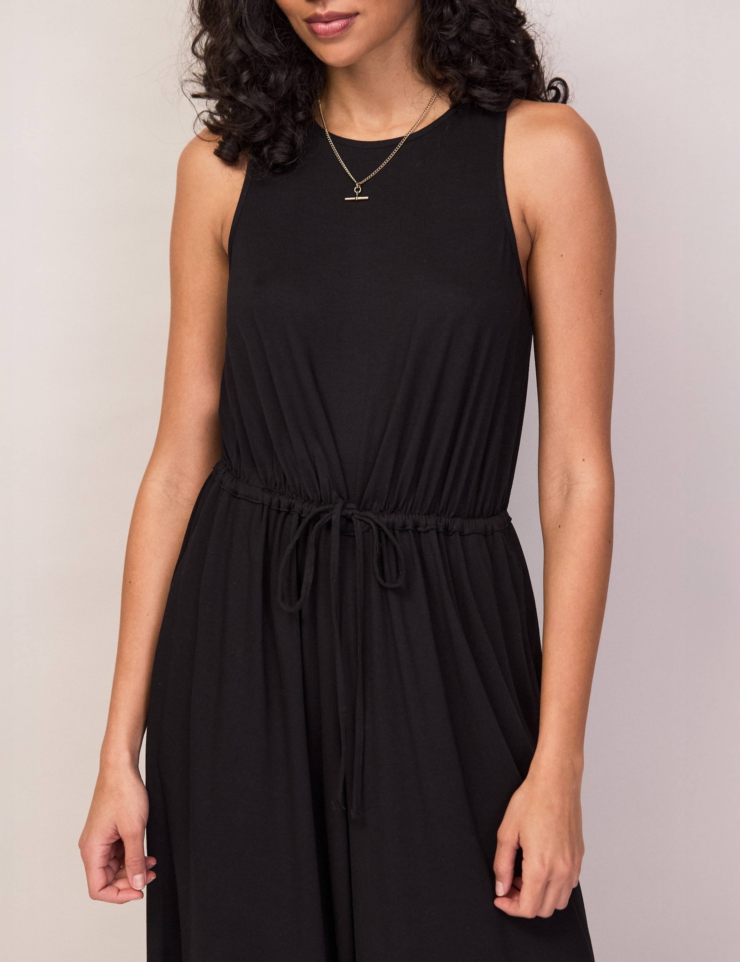 Jersey Drawstring Wide Leg Jumpsuit 2 of 6