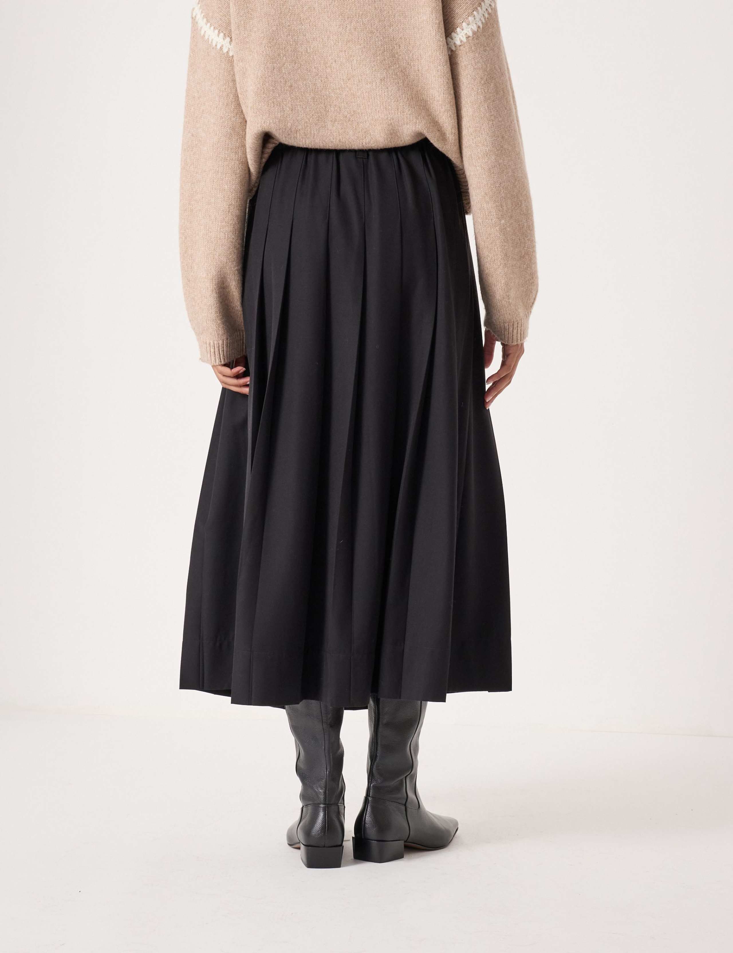 Pleated Midi Skirt with Wool 4 of 5