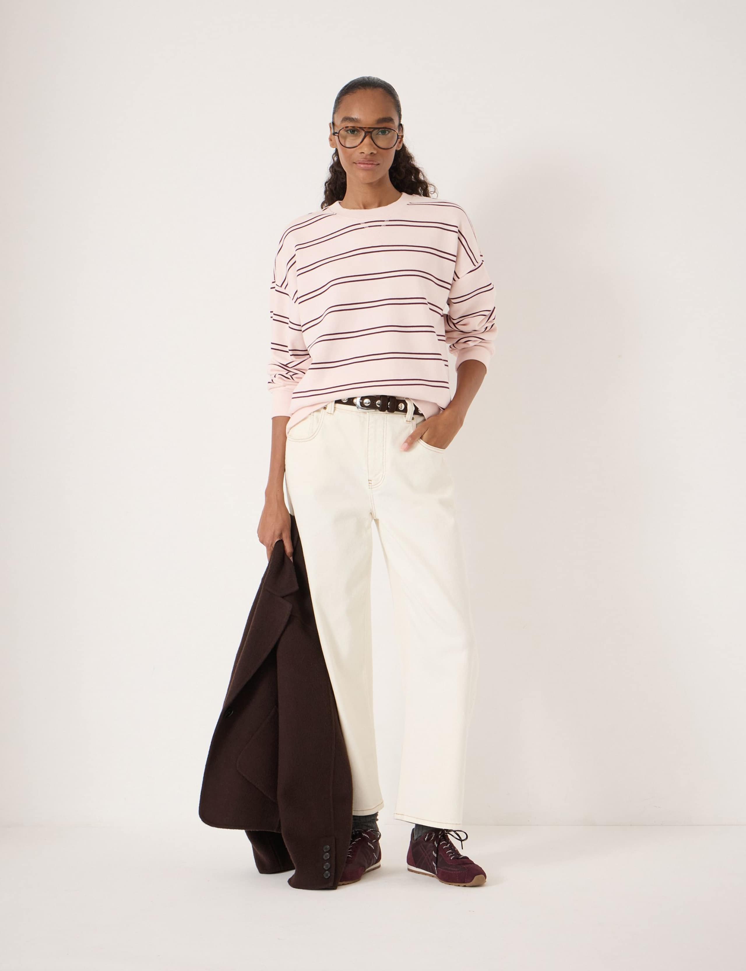 Pure Cotton Striped Sweatshirt 3 of 5