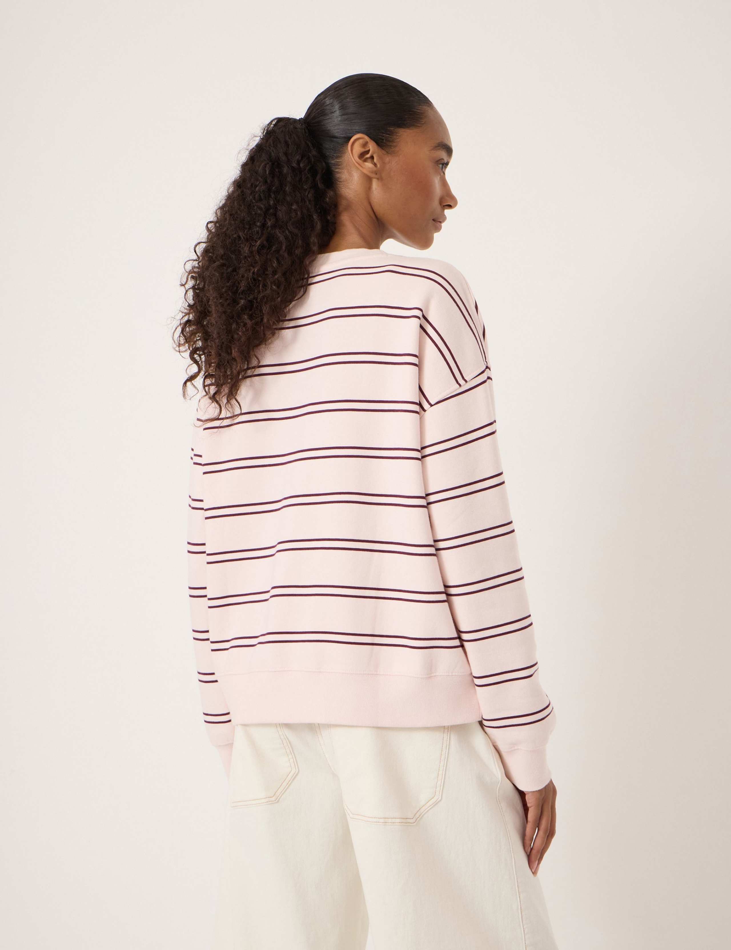 Pure Cotton Striped Sweatshirt 4 of 5