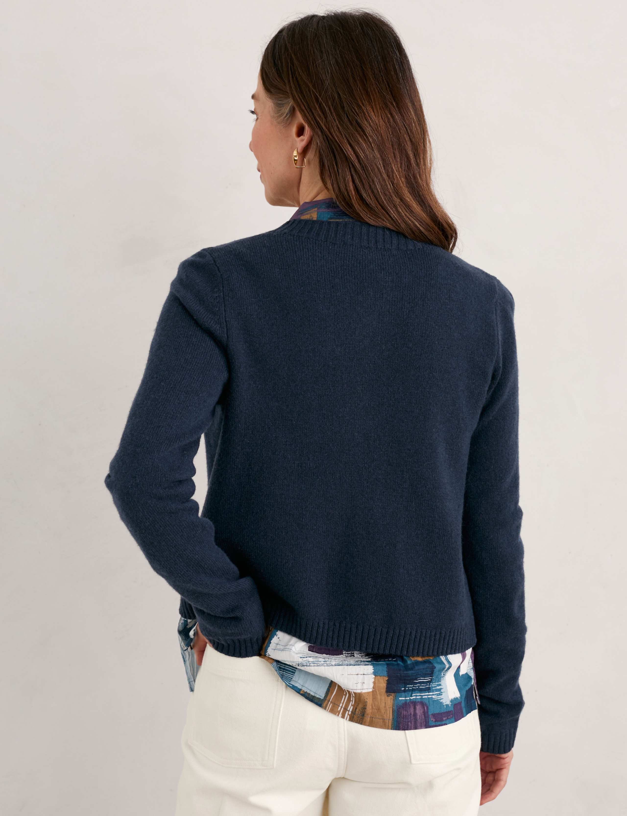 Merino Wool Rich Button Front Cardigan 4 of 5