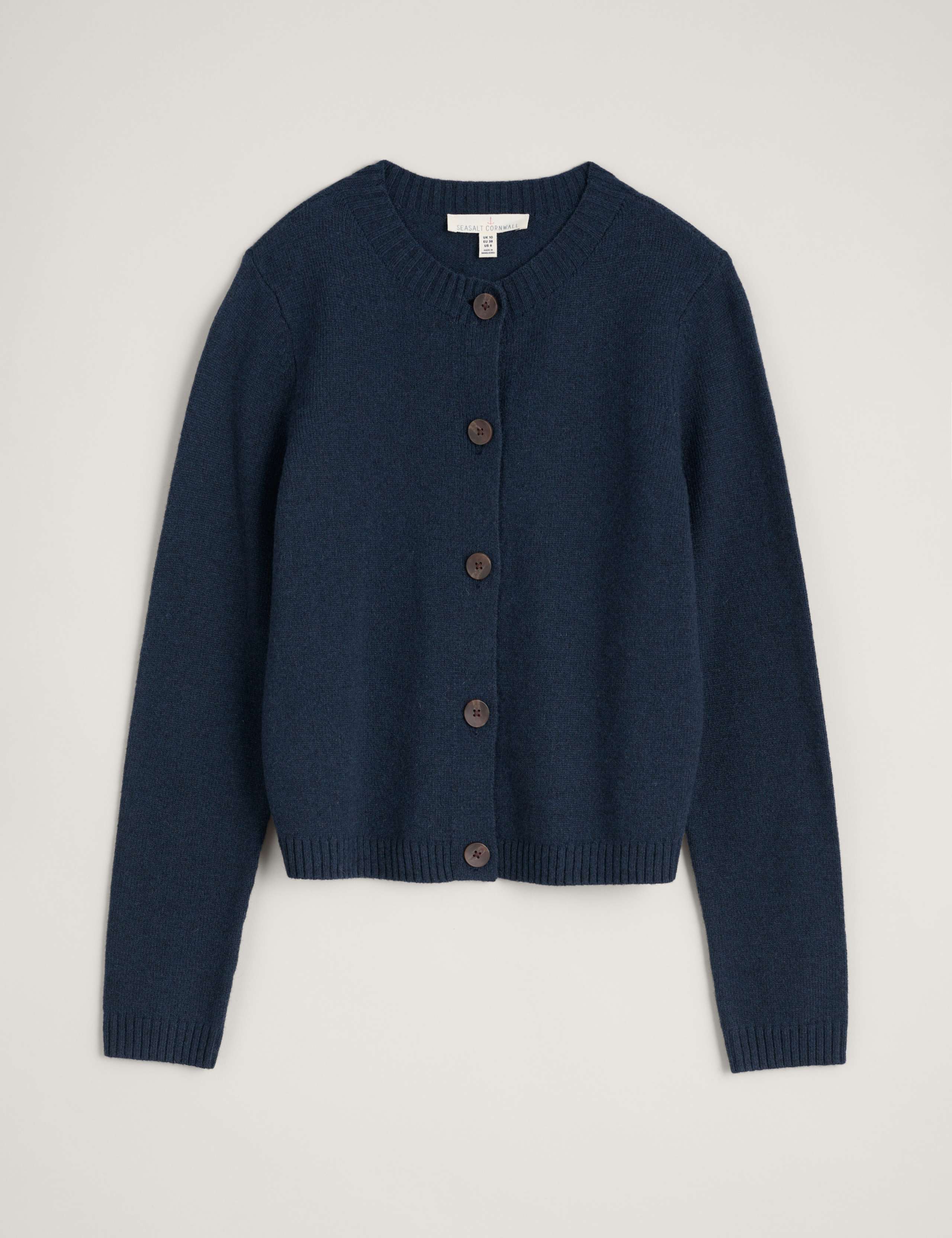 Merino Wool Rich Button Front Cardigan 2 of 5