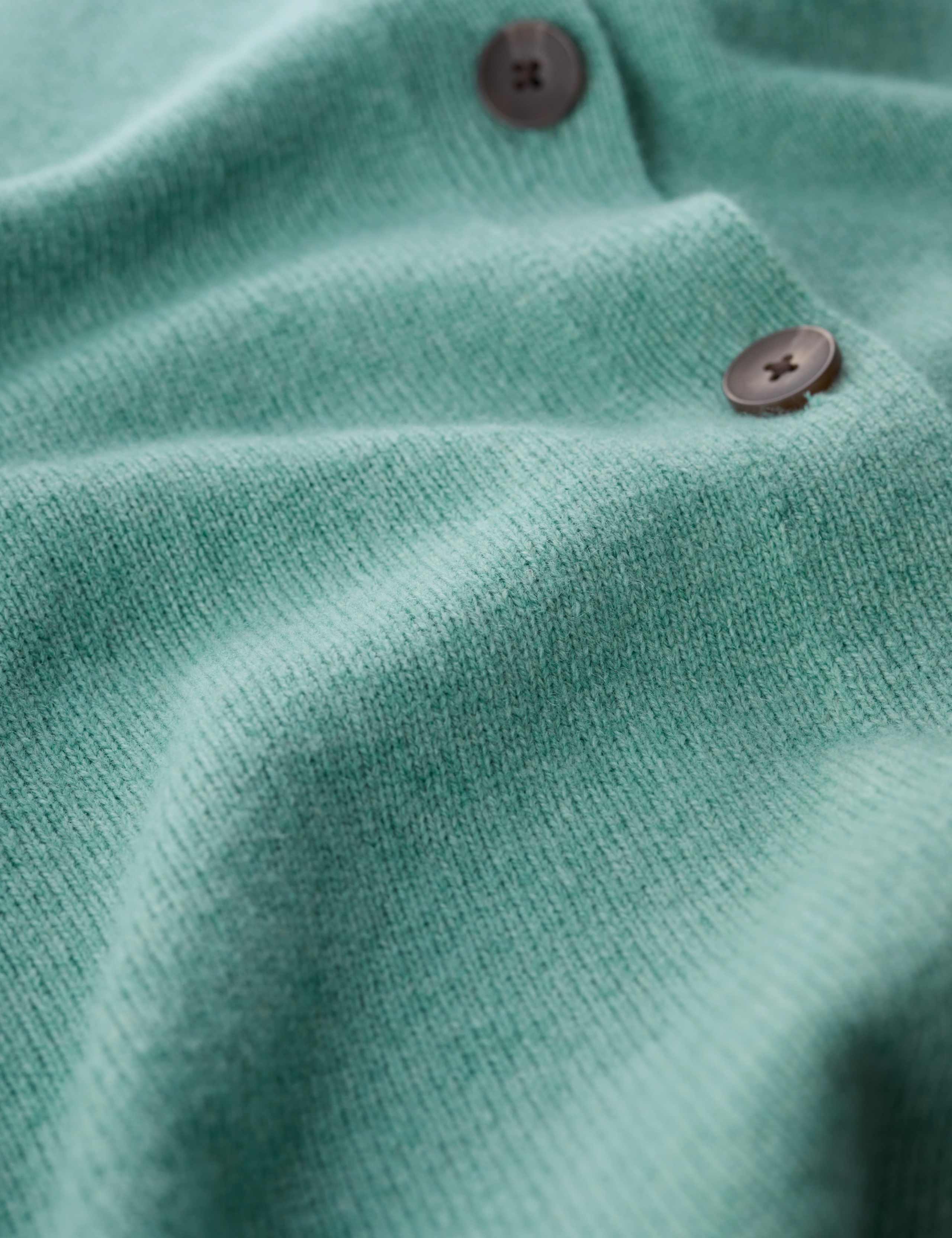 Merino Wool Rich Button Front Cardigan 6 of 6