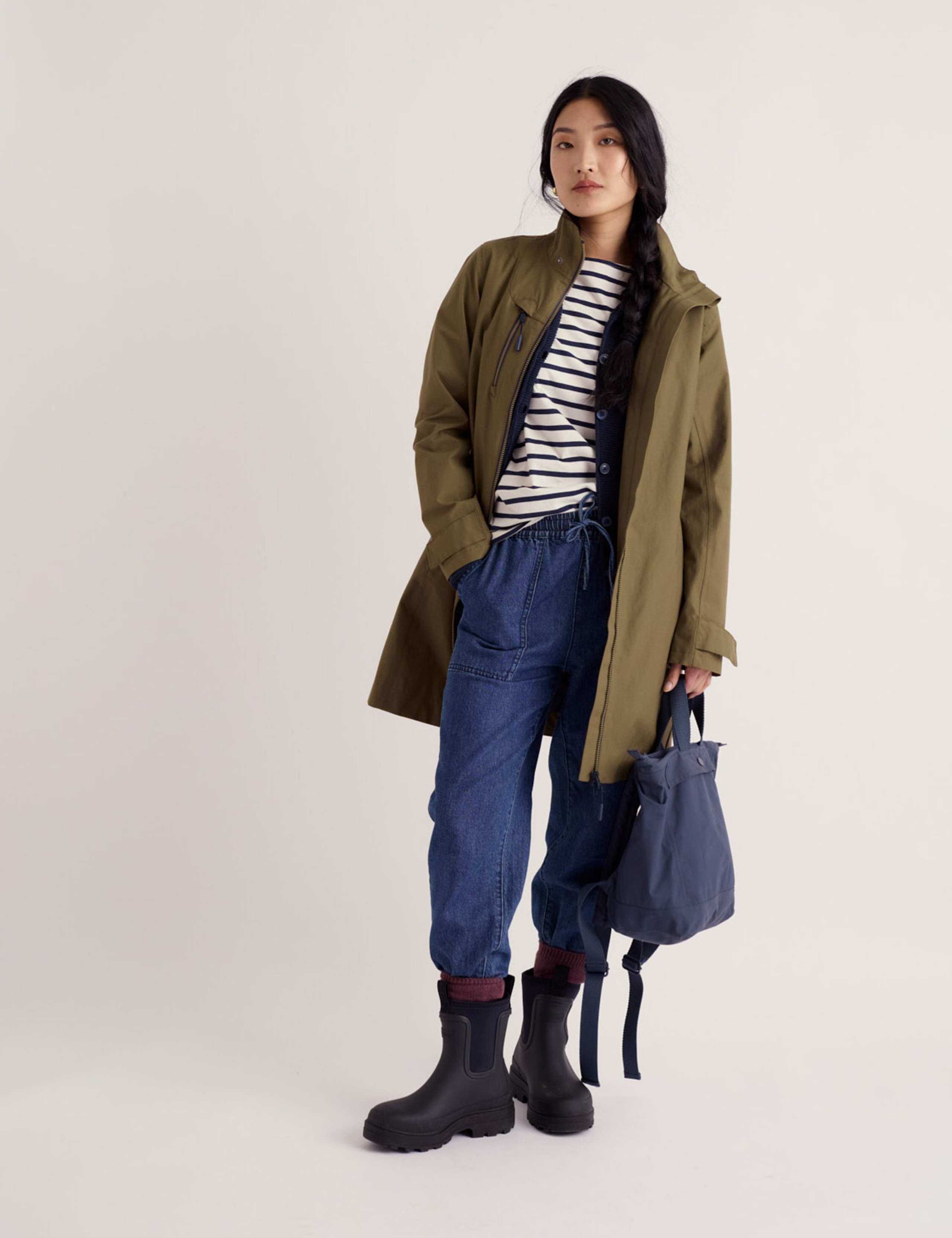 Waterproof Hooded Longline Rain Jacket 5 of 6