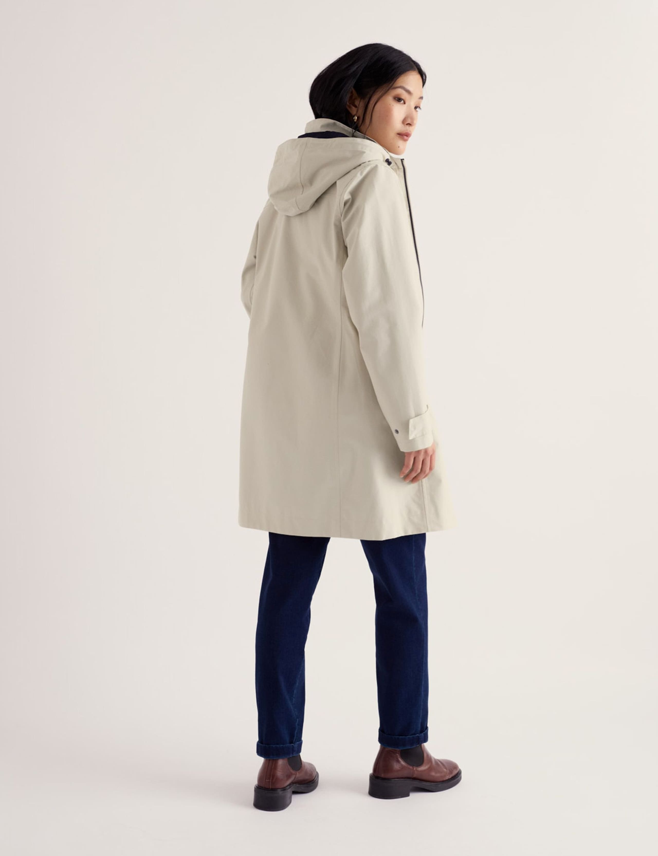 Waterproof Hooded Longline Rain Jacket 3 of 5