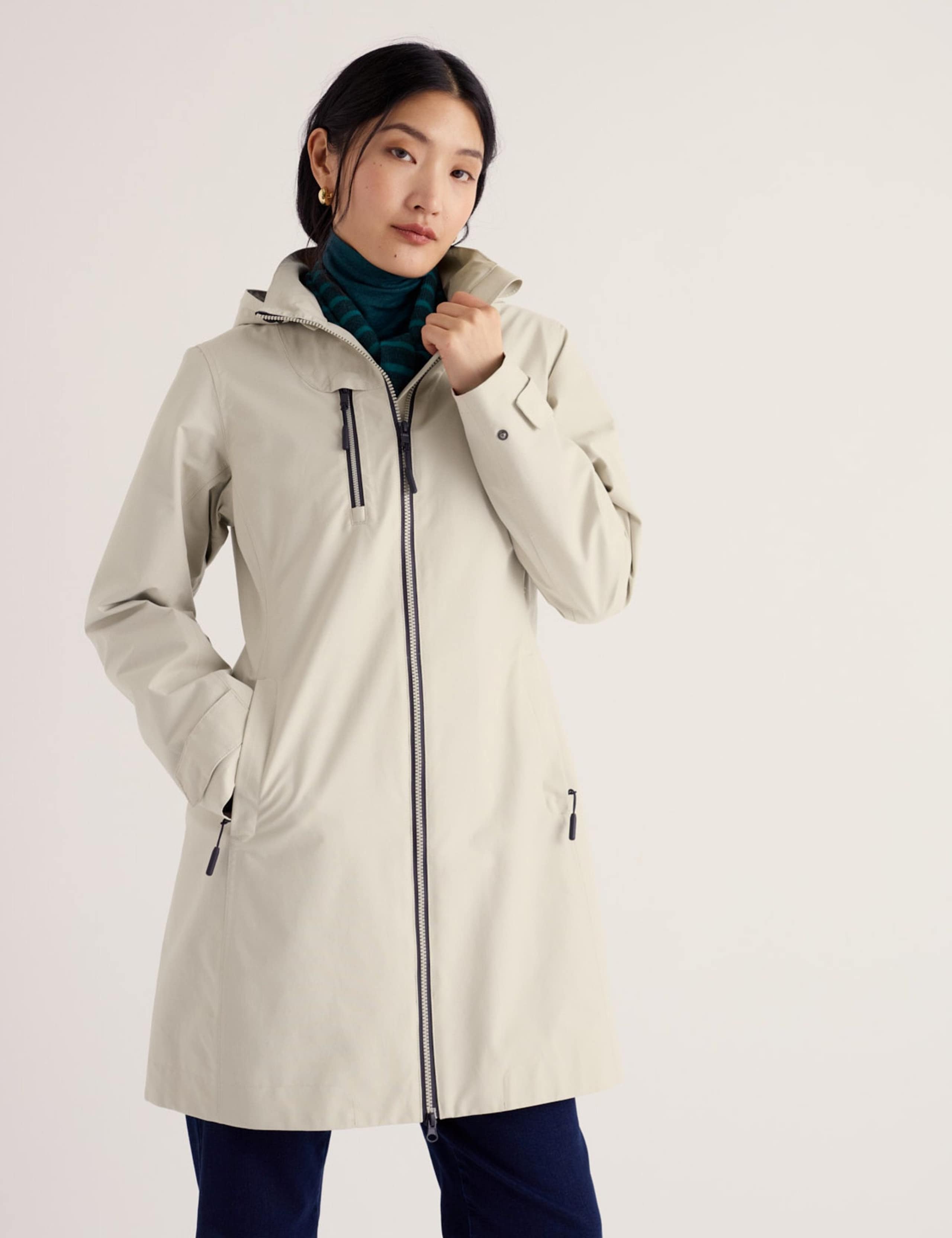 Waterproof Hooded Longline Rain Jacket 4 of 5