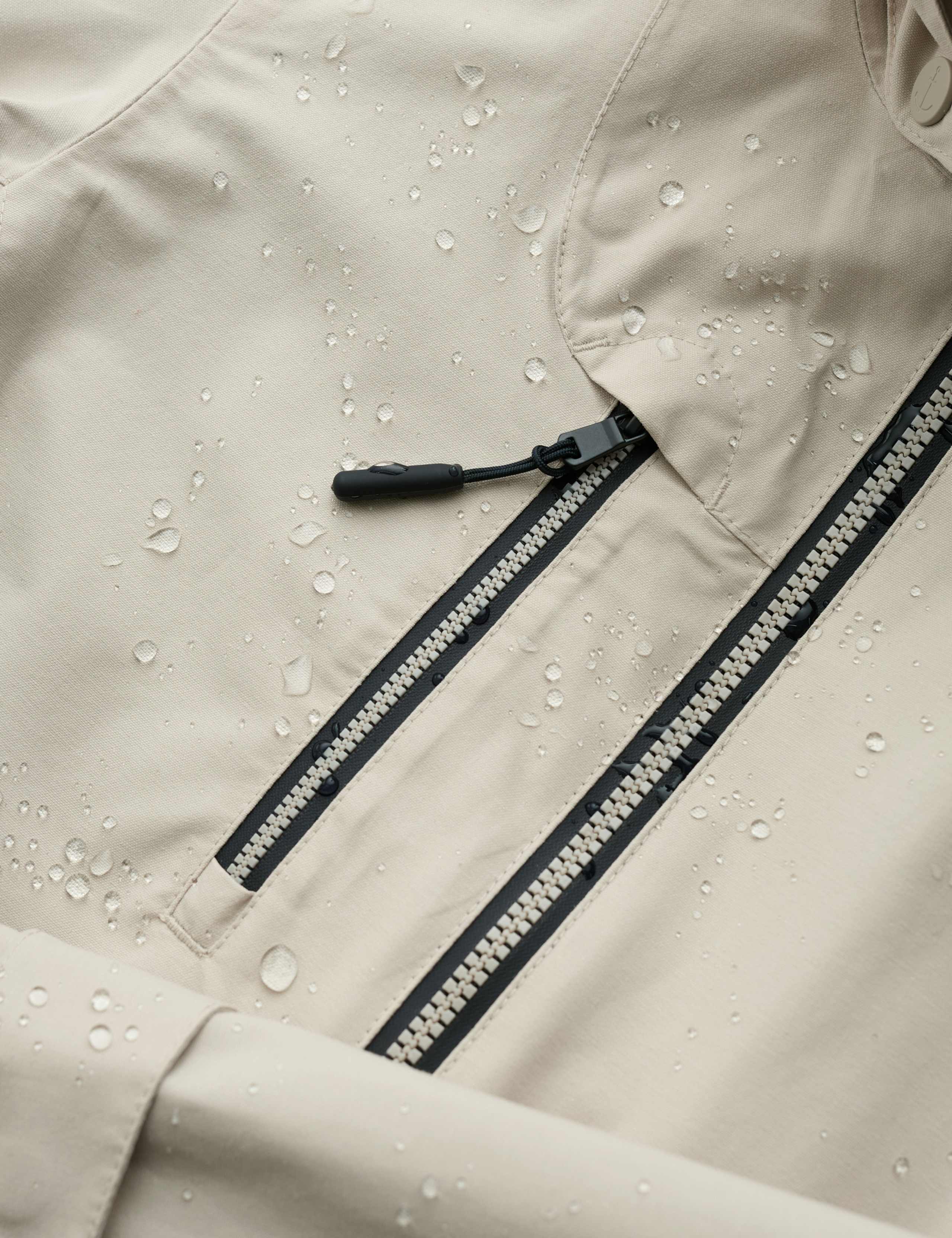 Waterproof Hooded Longline Rain Jacket 5 of 5