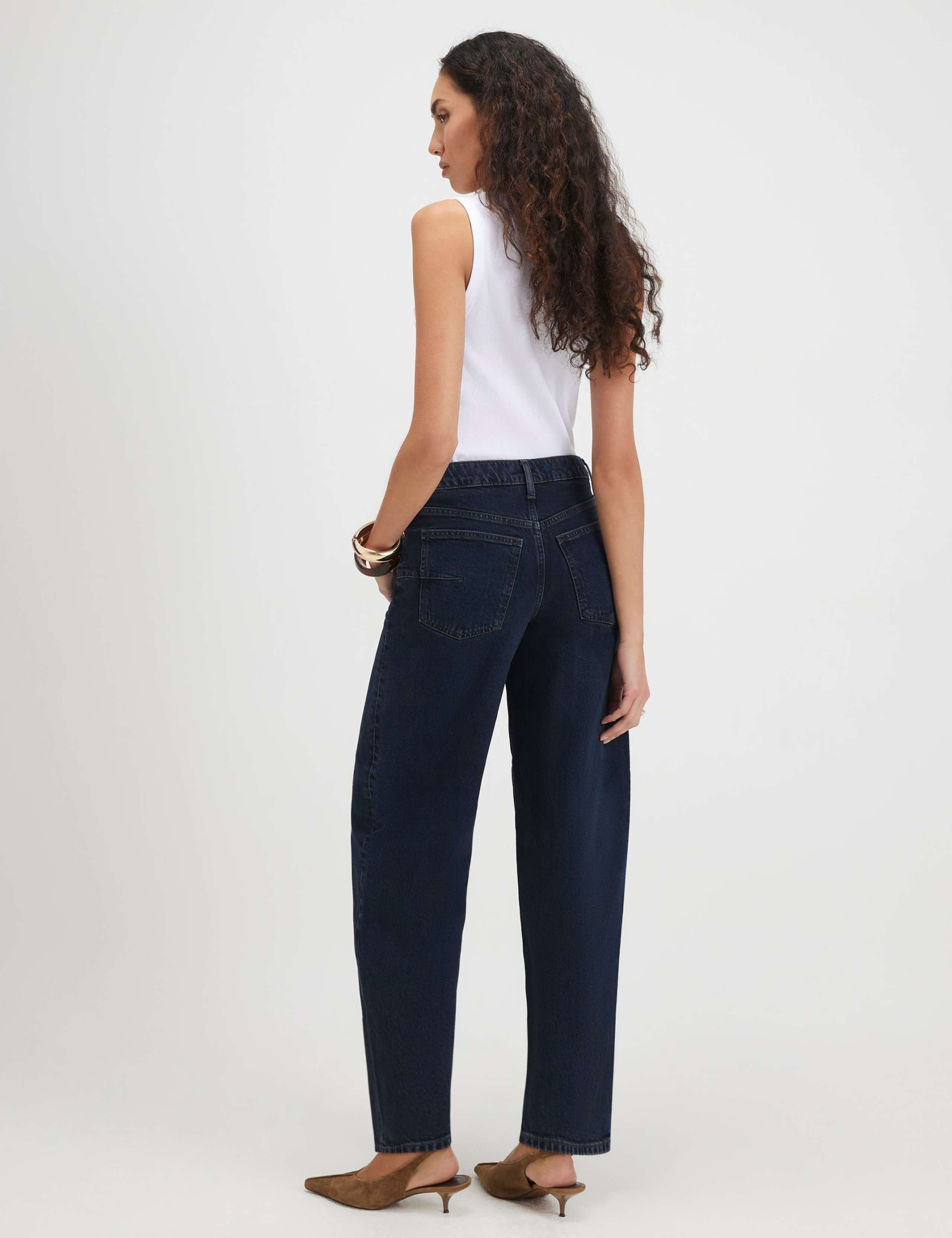 Mid Rise Barrel Leg Jeans 2 of 6