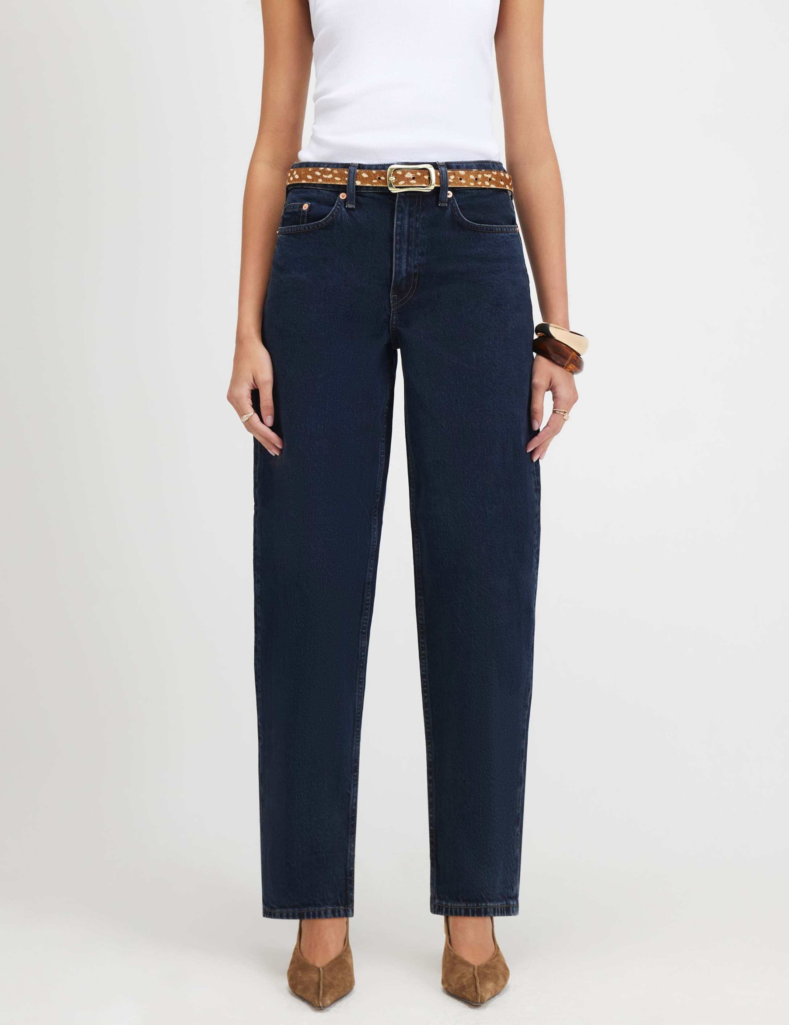 Mid Rise Barrel Leg Jeans 4 of 6