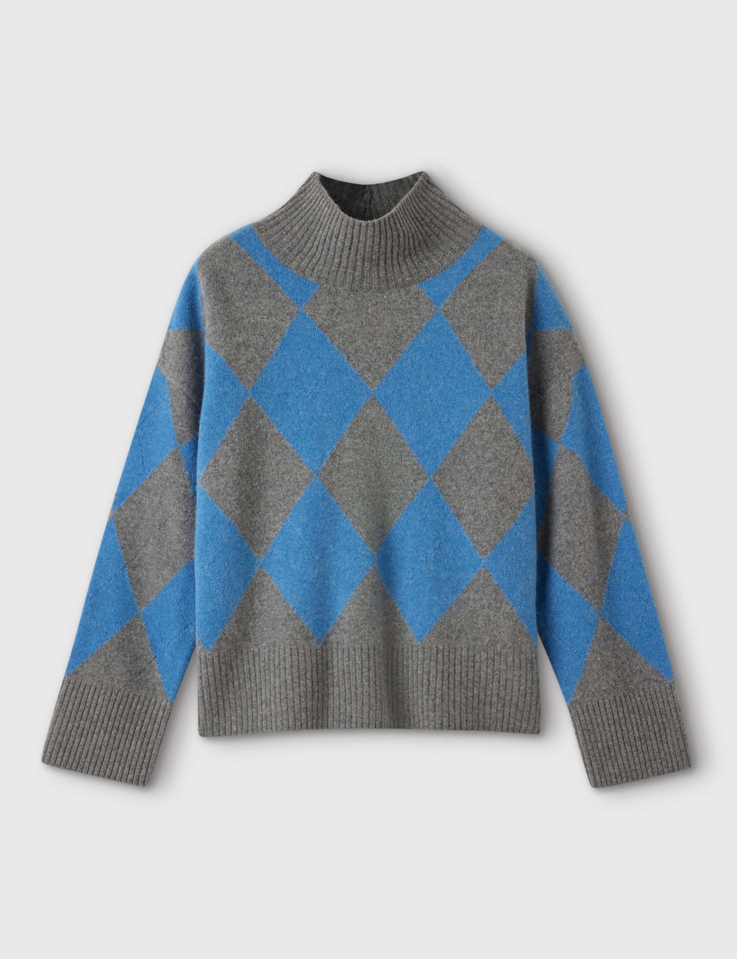 Pure Wool Checked Knitted Top 2 of 6
