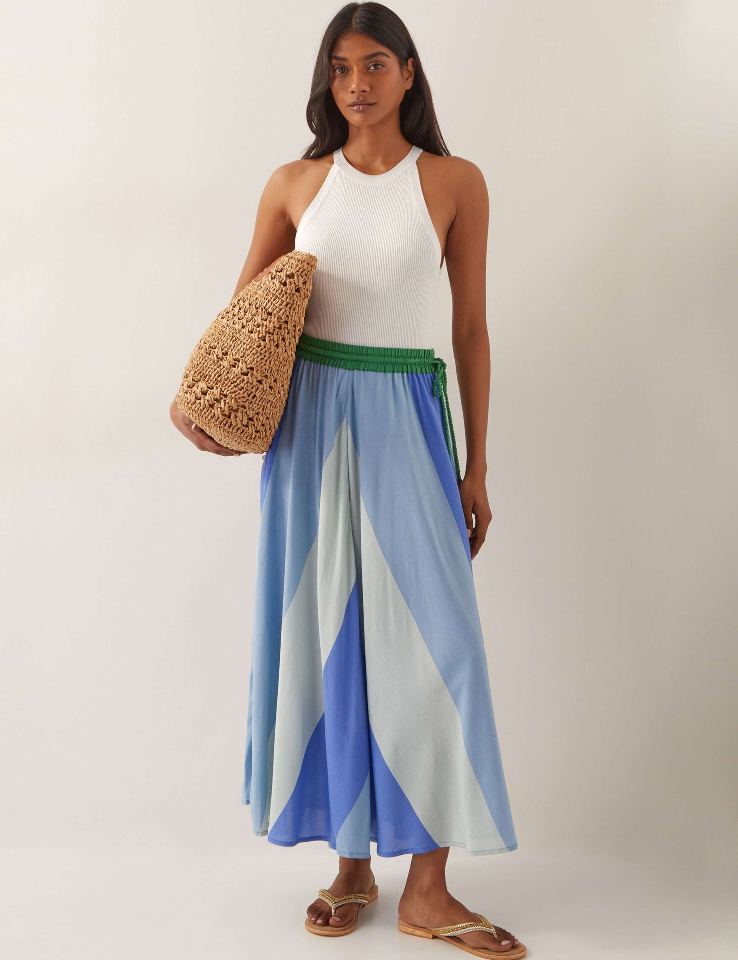 Printed Pleated Midi Skirt 2 of 4
