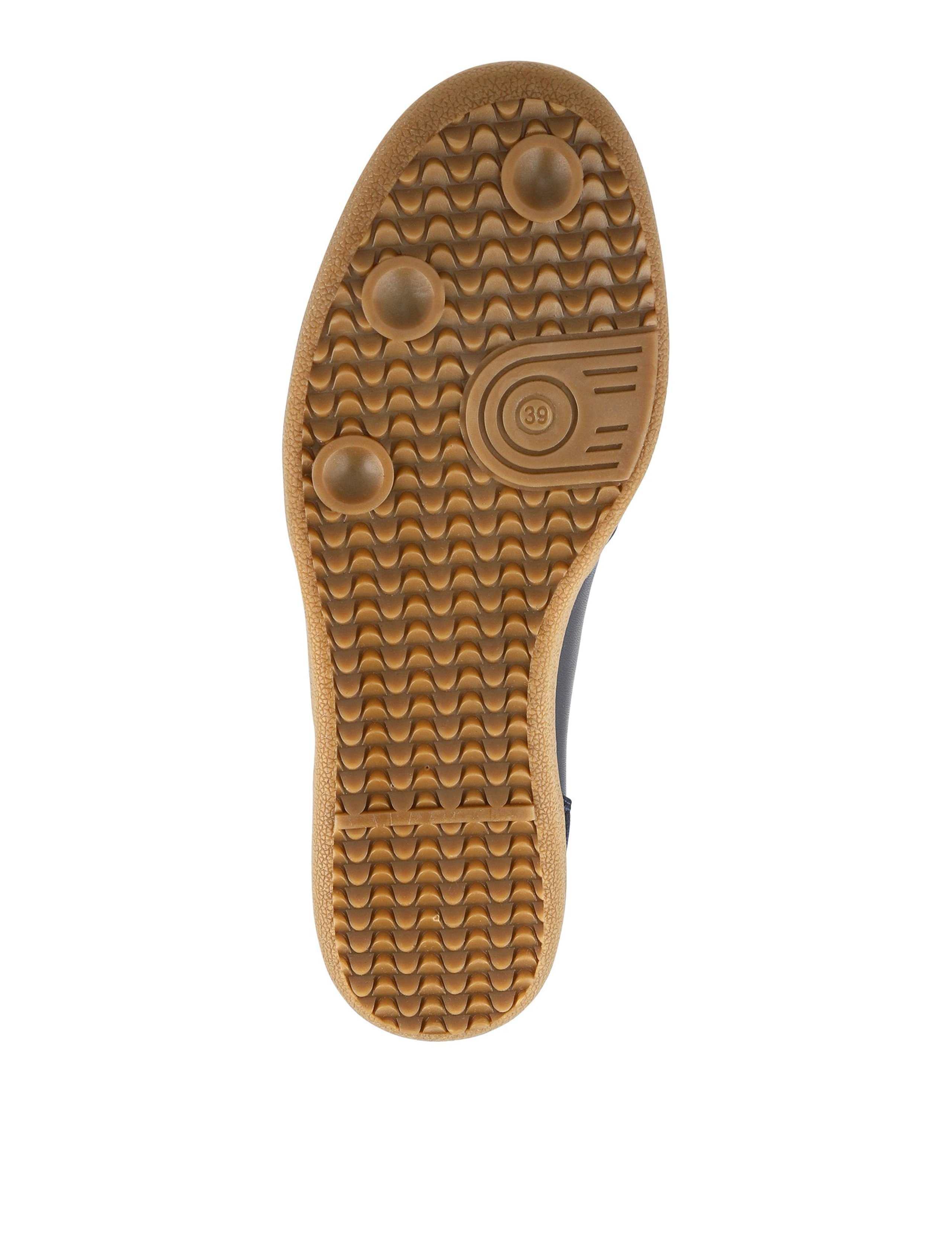 Leather Lace Up Suede Panel Trainers 4 of 6