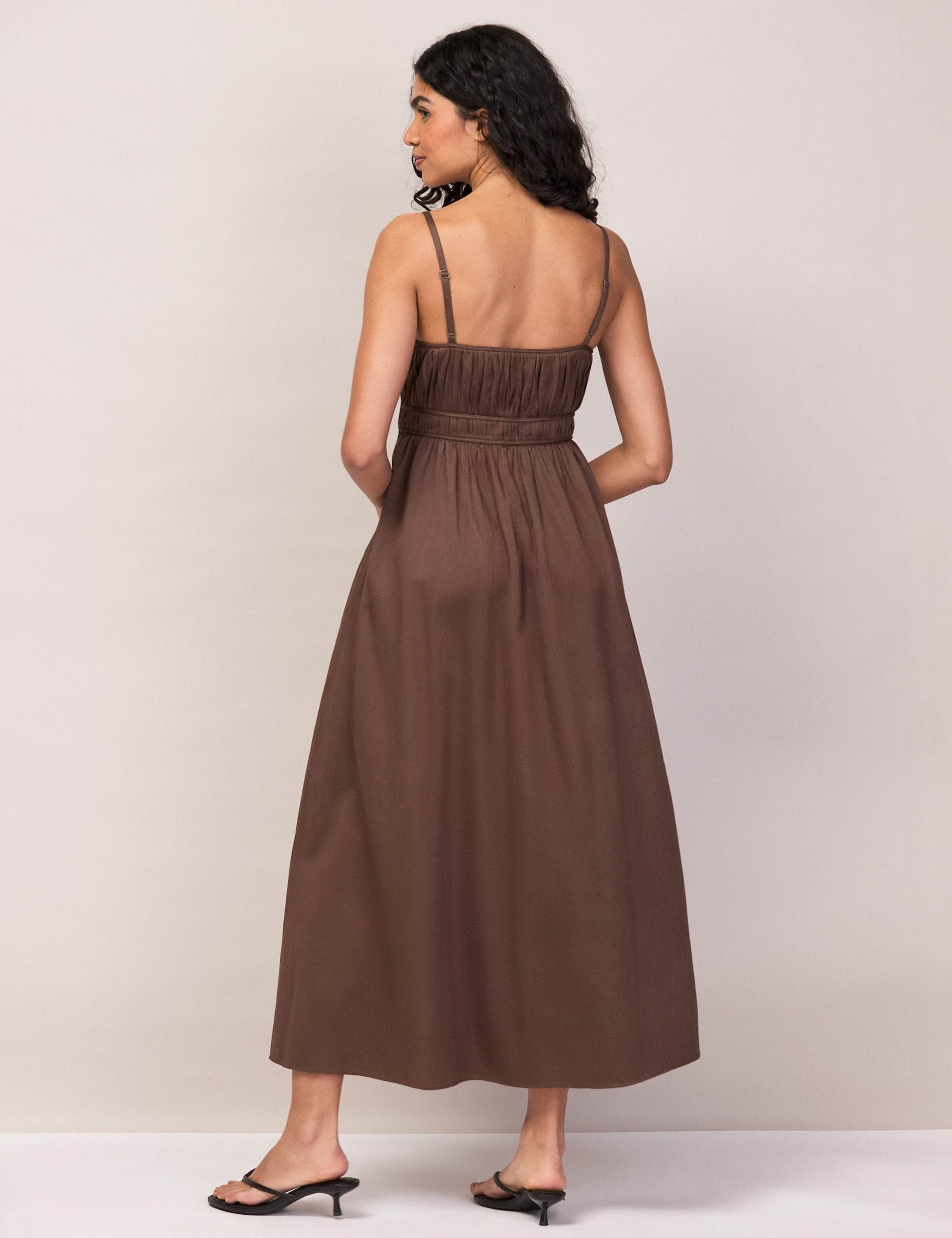 Pure Cotton Sweetheart Neckline Midaxi Dress 5 of 7