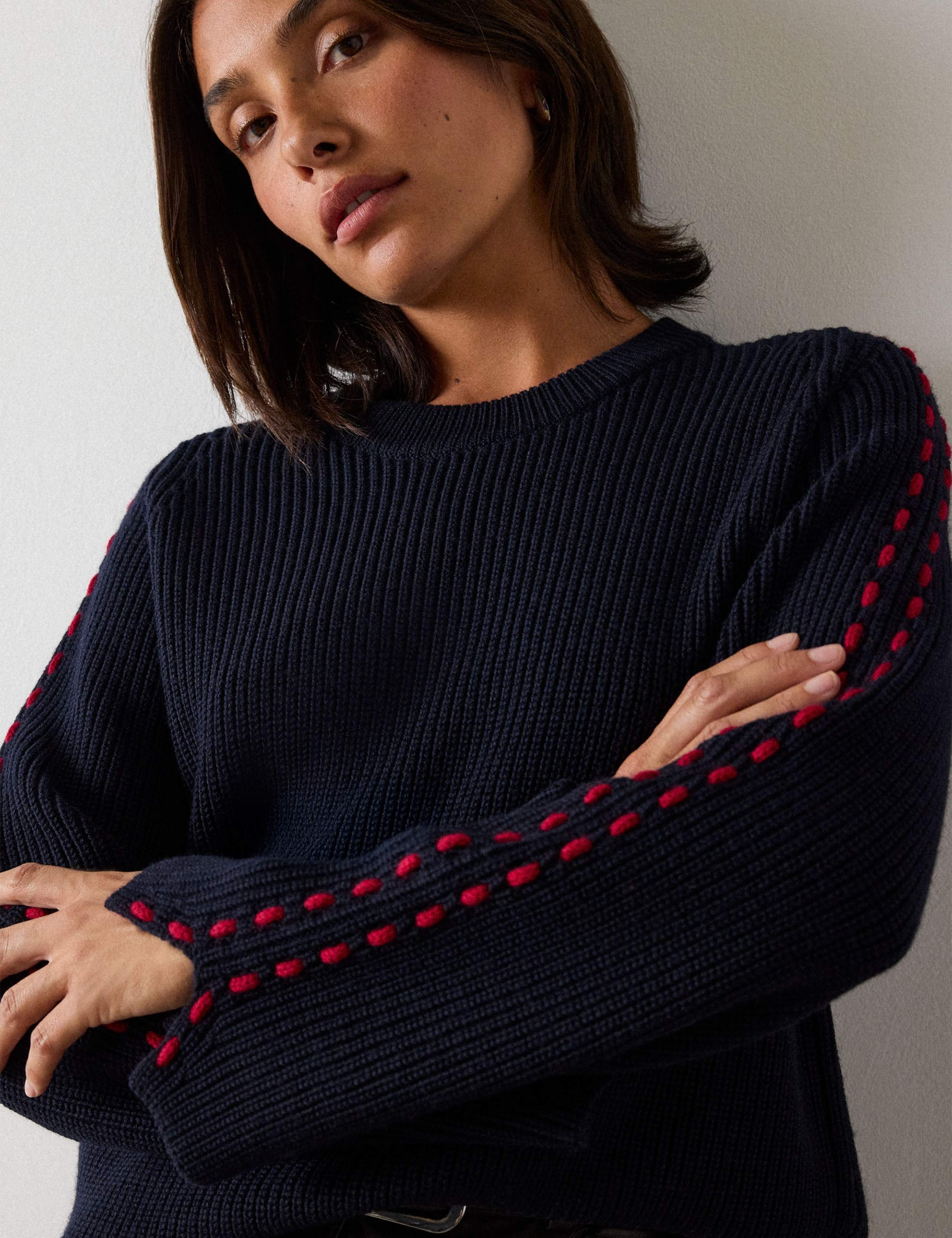 Wool Rich Textured Knitted Top 1 of 5