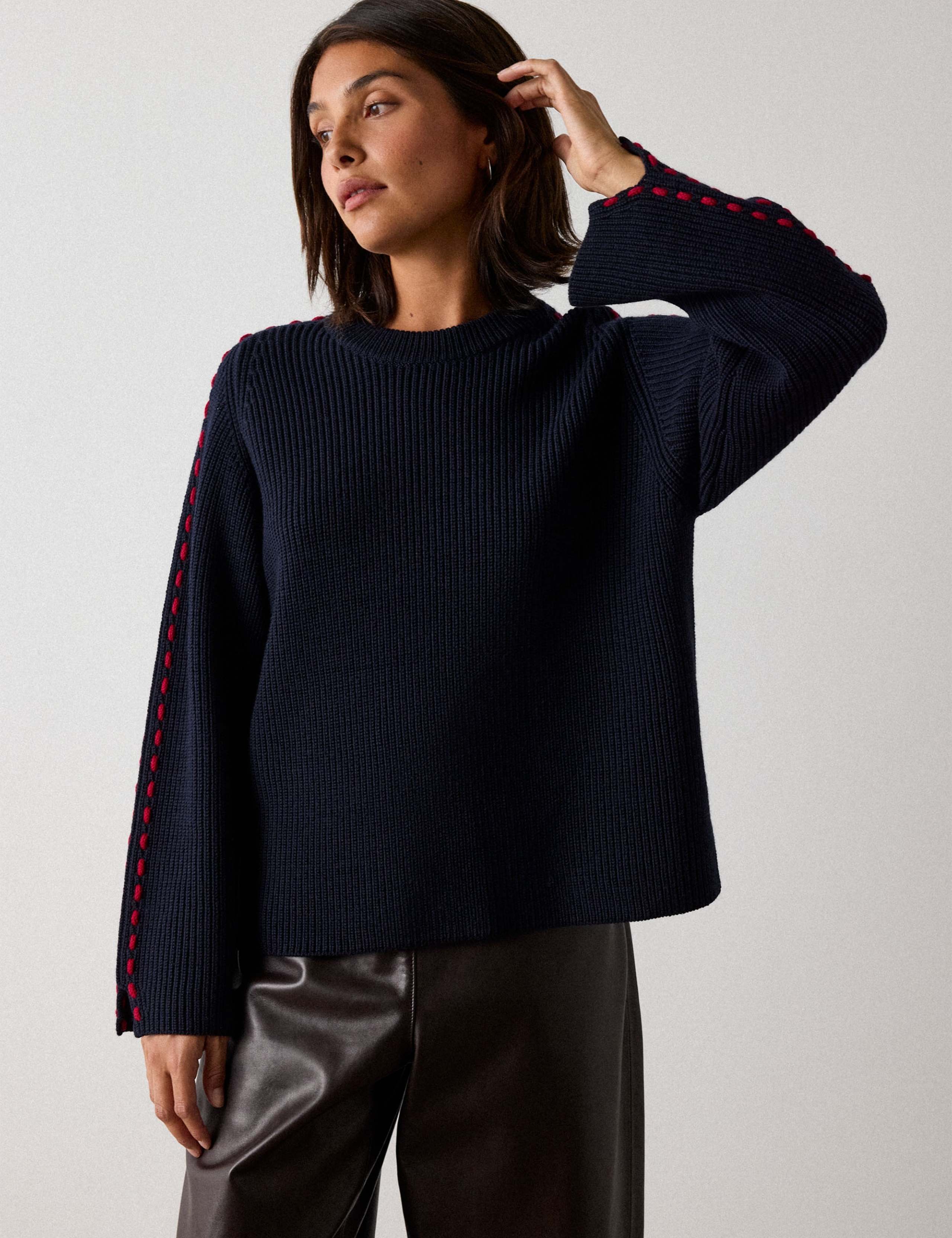 Wool Rich Textured Knitted Top 3 of 5