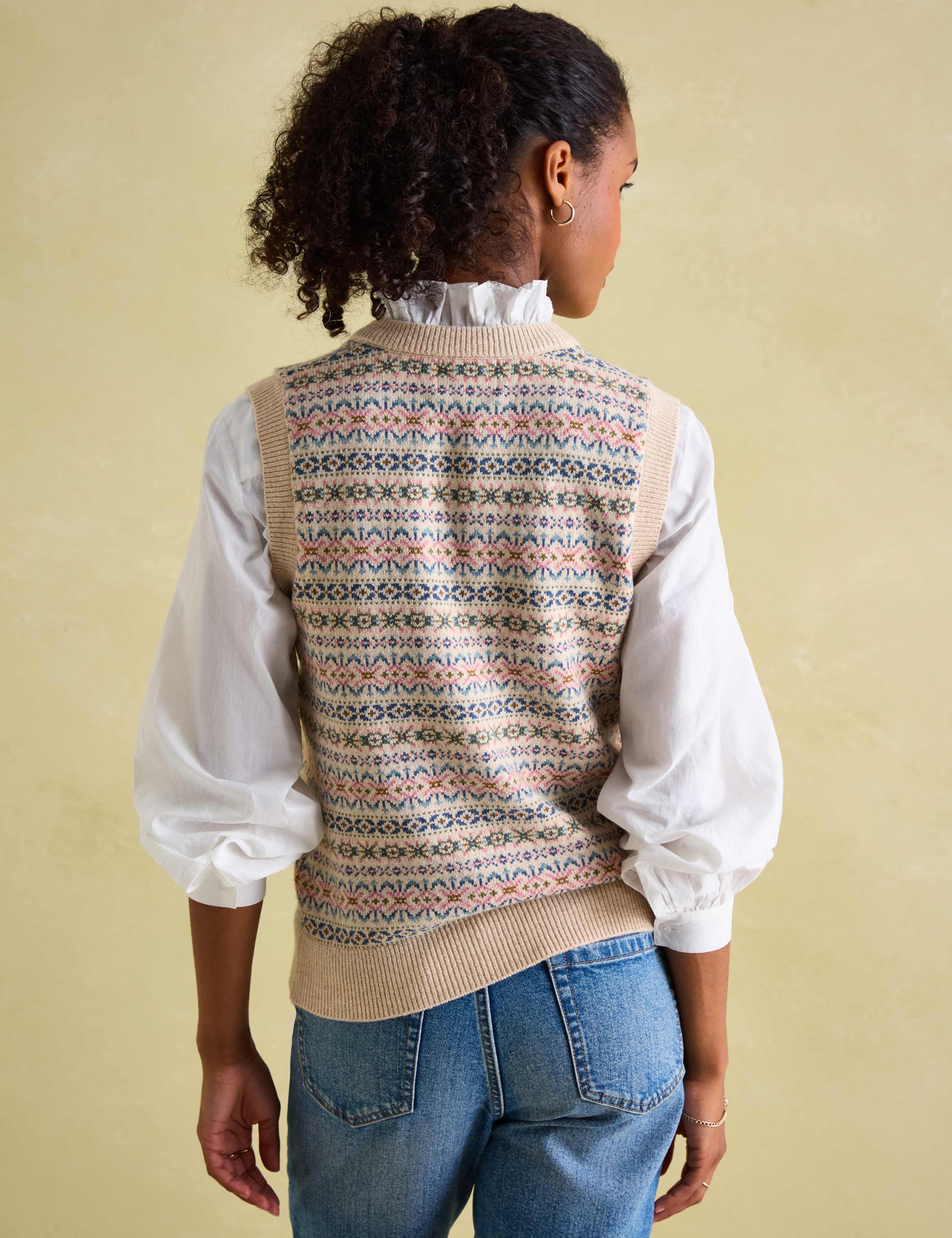 Textured V-Neck Knitted Vest with Wool | Joules | M&S
