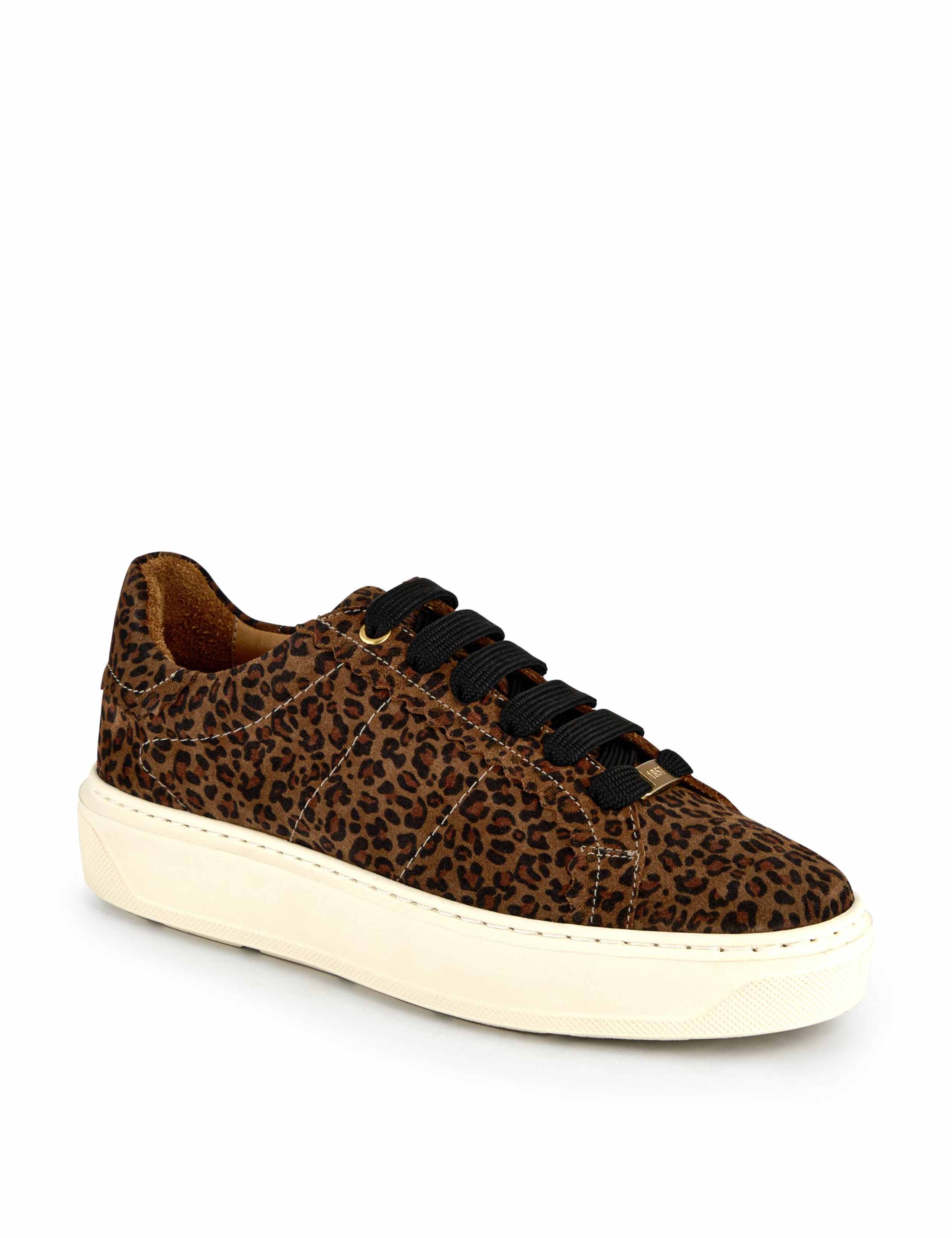 Leather Leopard Print Trainers 3 of 7