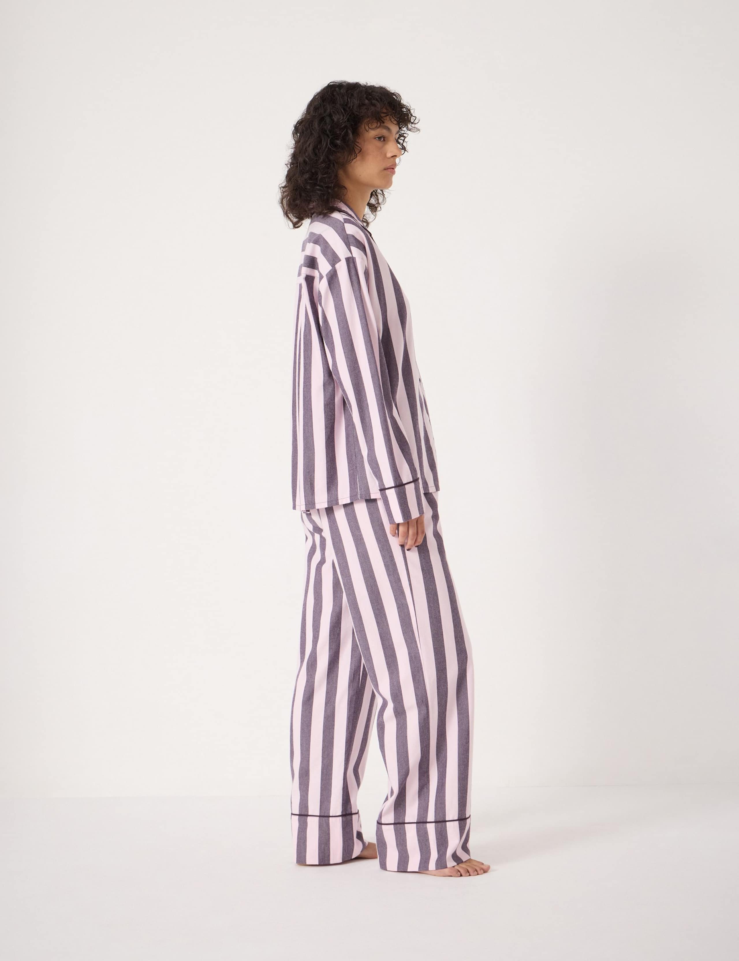 Brushed Cotton Rich Striped Pyjama Set 4 of 6